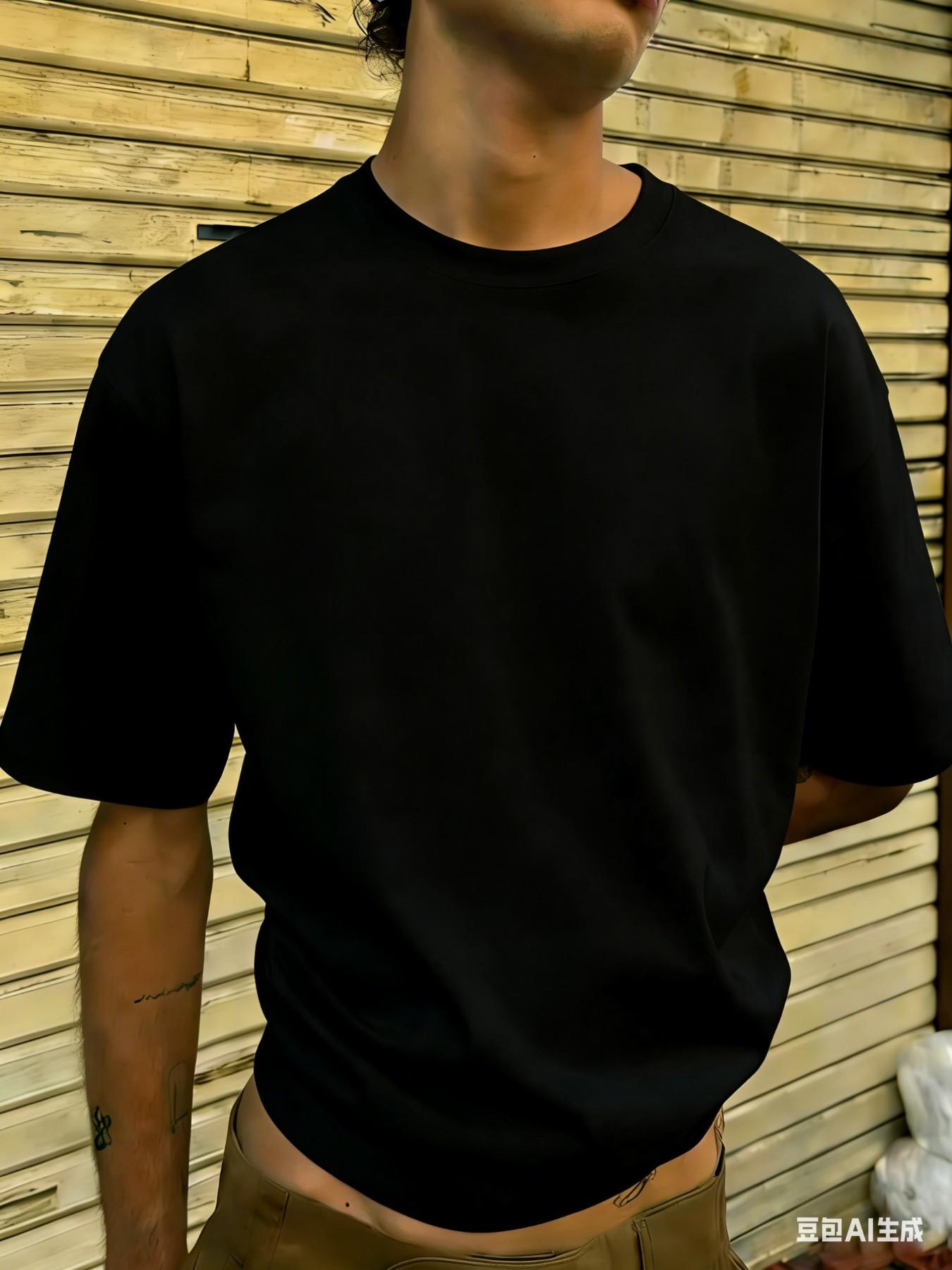 Men's Oversize Graphic Tee, Street Style Fitted Long Sleeve Top, Casual Minimalist Design, American Vintage Faith Fashion