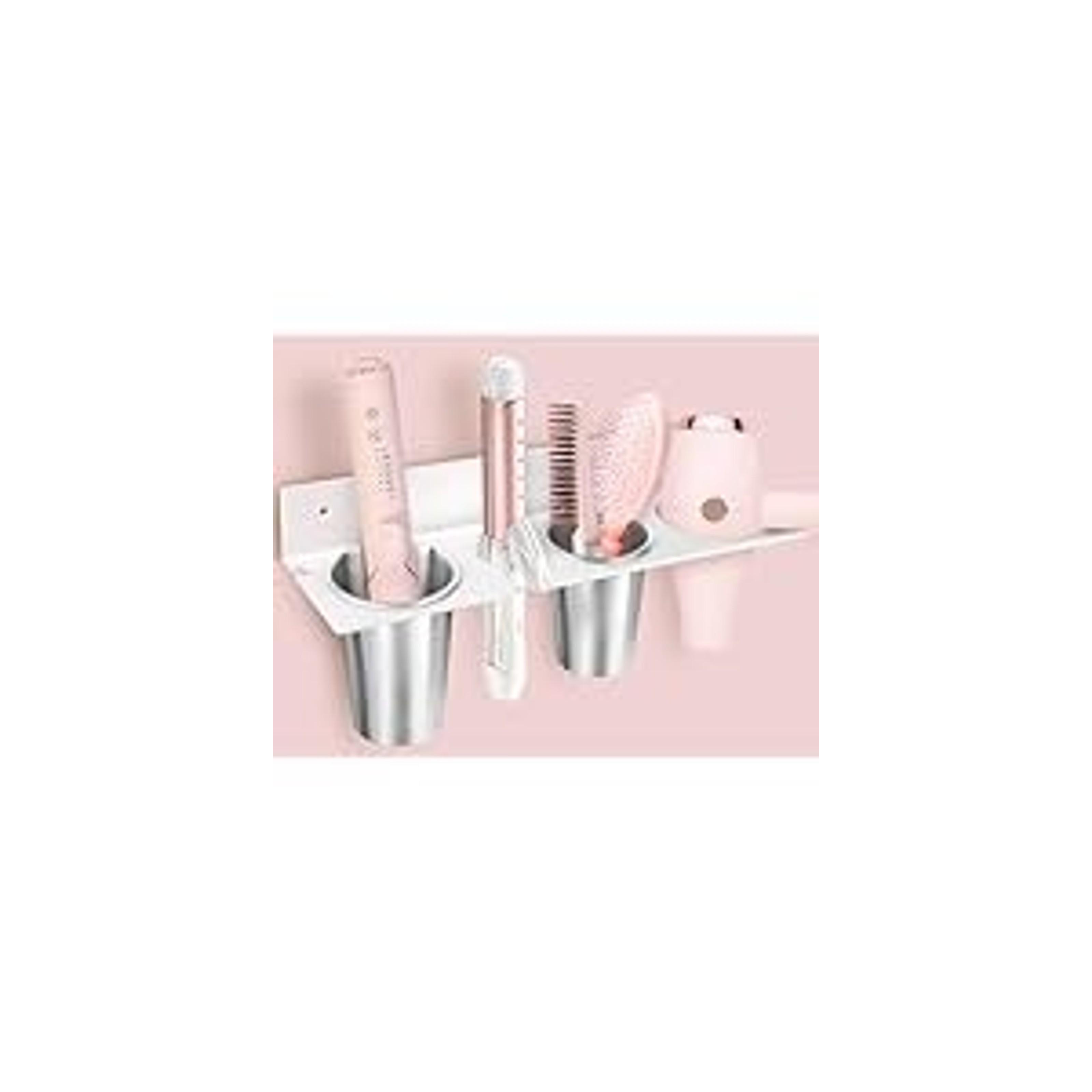 Hair Tool Organizer, Hair Dryer Holder with Heatproof Steel Cups, Acrylic Vanity Organizer for Curling Iron, Flat Iron & Hair Brushes, Perfect for Bathroom (White, Standard) Hair Tool Organizer, Hair Dryer Holder with Heatproof Steel Cups, Acrylic Vanity Organizer for Curling Iron, Flat Iron & Hair Brushes, Perfect for Bathroom (White, Standard)