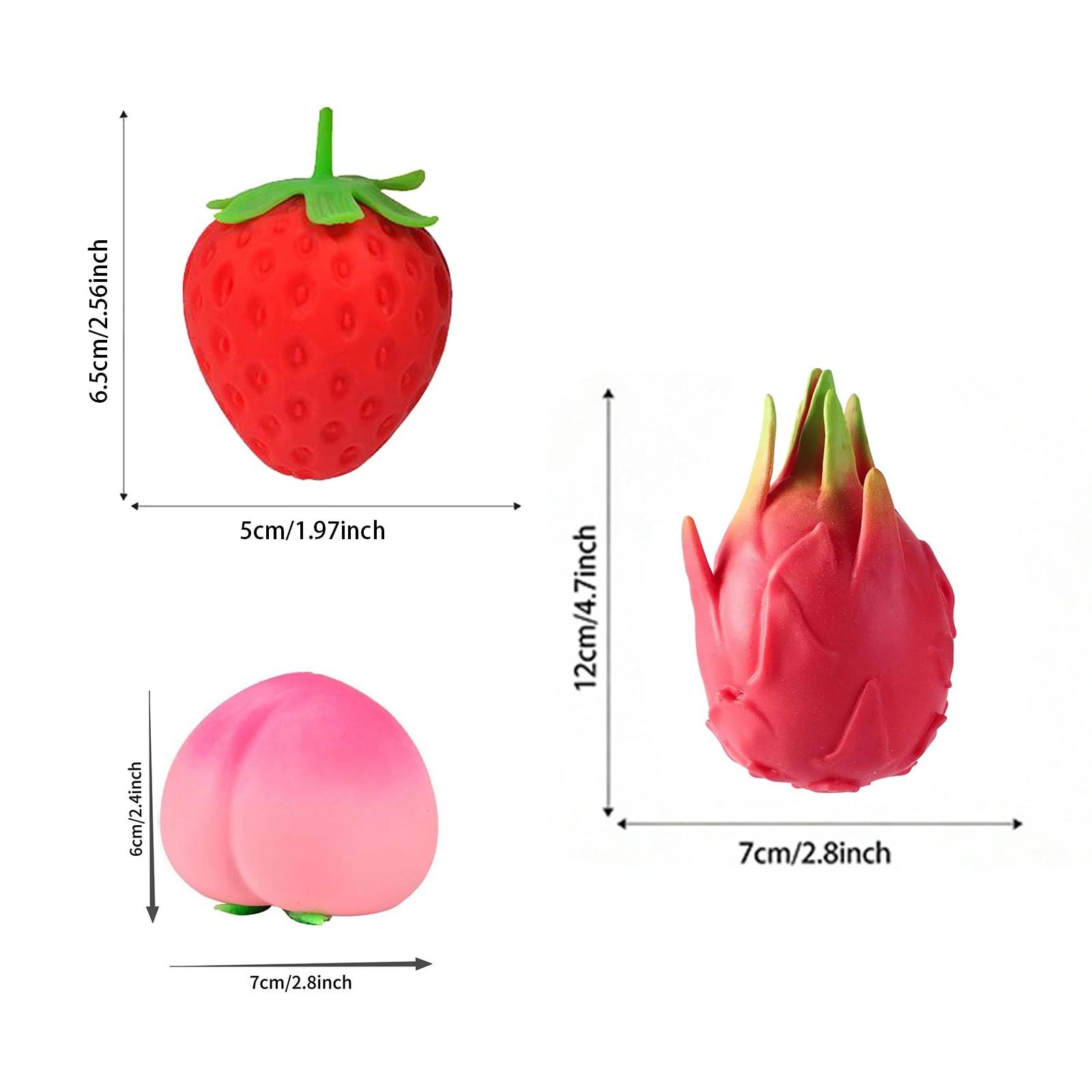 1/2 PCS Anxiety Squishies, Fidget Cube Stress Relief, Squeezable Toy Fruit Ball Realistic Strawberry Model, Party Favor Favor Gifts, Slow Rise Pressure Release Toy Adults And Kids