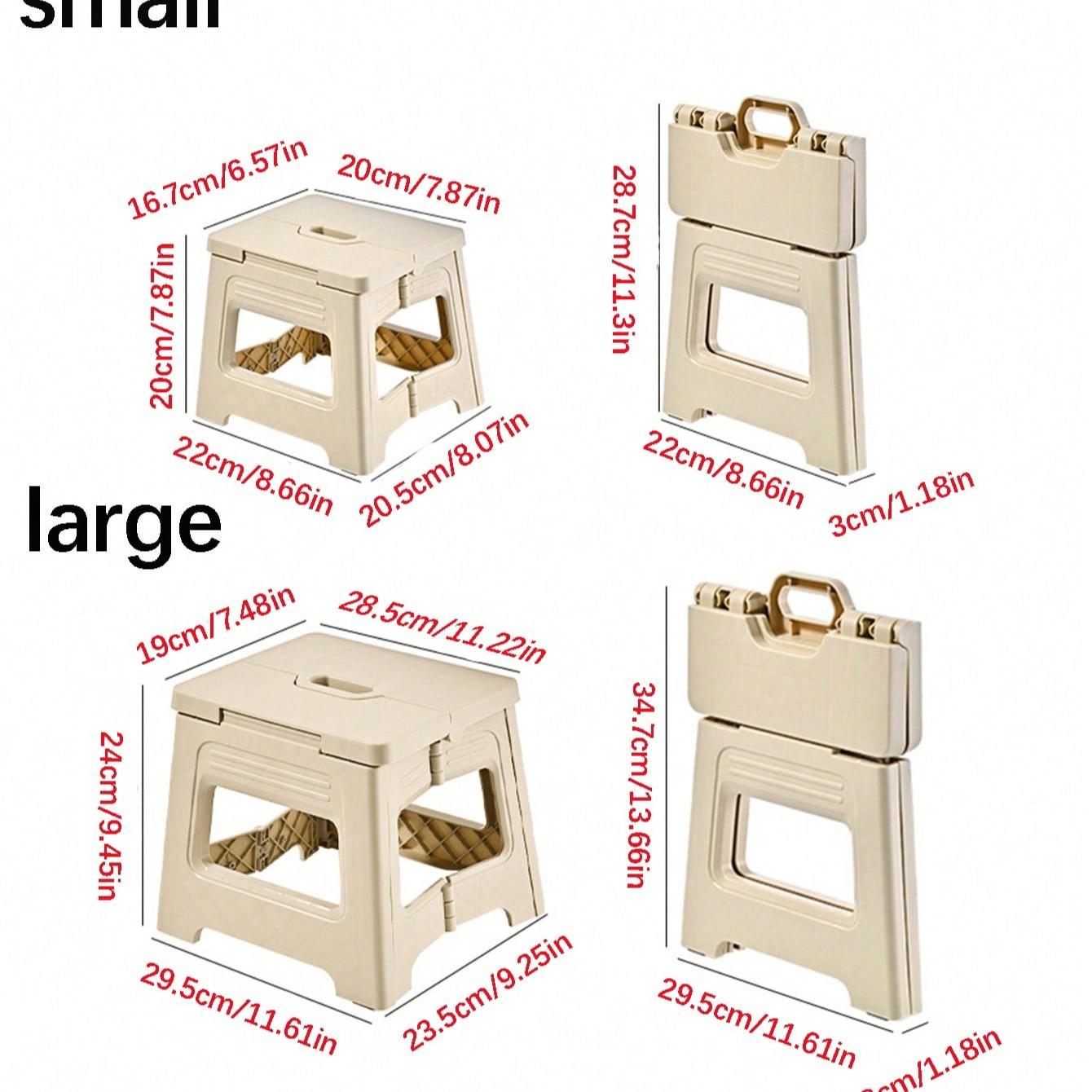 Foldable Ultra-Light Step Stool, Durable Adjustable Plastic Folding Chair, Portable Outdoor Travel Fishing Seat, Home Use Small Bench
