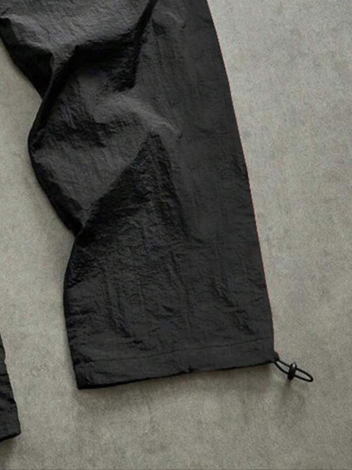 Men's Fashion Casual Sports Pants, Athleisure Style Bottoms, Unique Print, Loose Fit, Nylon Fabric, Lightweight Comfort, Waist Drawstring, Adjustable Ankle Cuff Men's Fashion Casual Sports Pants, Athleisure Style Bottoms, Unique Print, Loose Fit, Nylon Fabric, Lightweight Comfort, Waist Drawstring, Adjustable Ankle Cuff