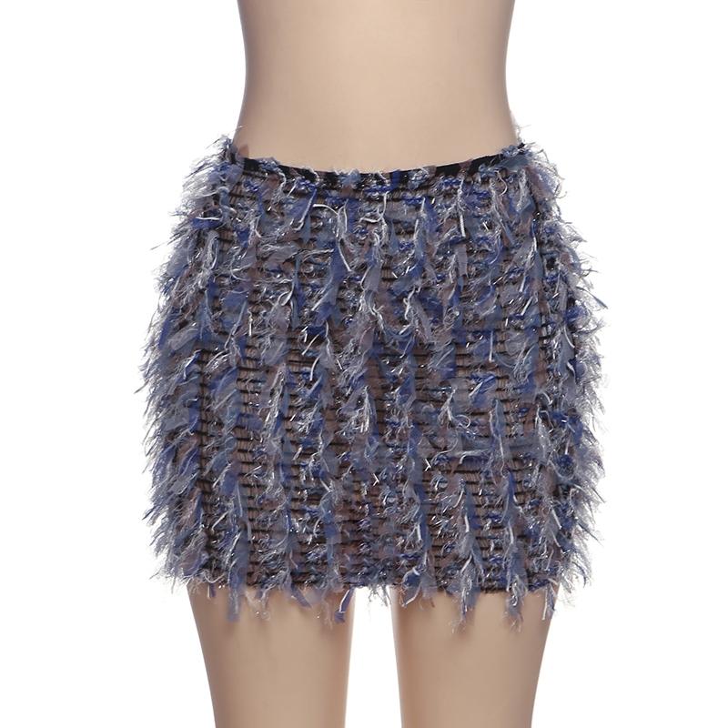 2025 Trendy Bohemian Summer Skirts, Women's All Over Print Fringe Bodycon Skirt, Casual Fashion High Waist Mini Skirt for Daily Outdoor Wear, Ladies Bottoms for Summer