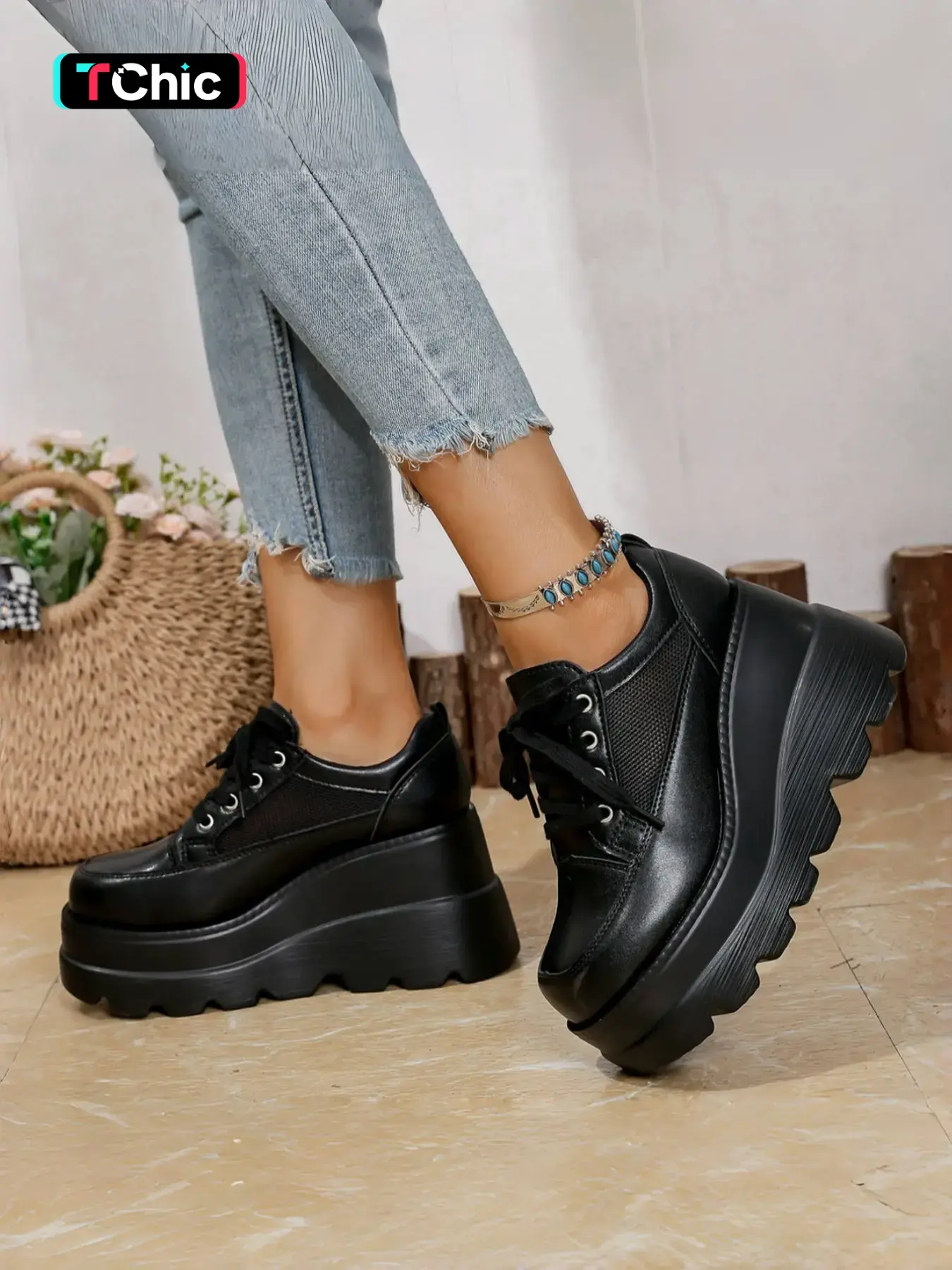 Women's Fashion Chunky Thick Sole Comfortable Height Increasing Single Shoes, Pure Color Casual Shoes for Parties Weddings Events Formal Shoes Prom Shoes High Heels