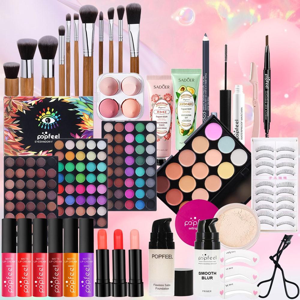 Popfeel Ultimate Makeup Set, 15-Piece All-In-One Makeup Kit, Live Beauty Series, Essential for Beginners & Professionals, Perfect Gift