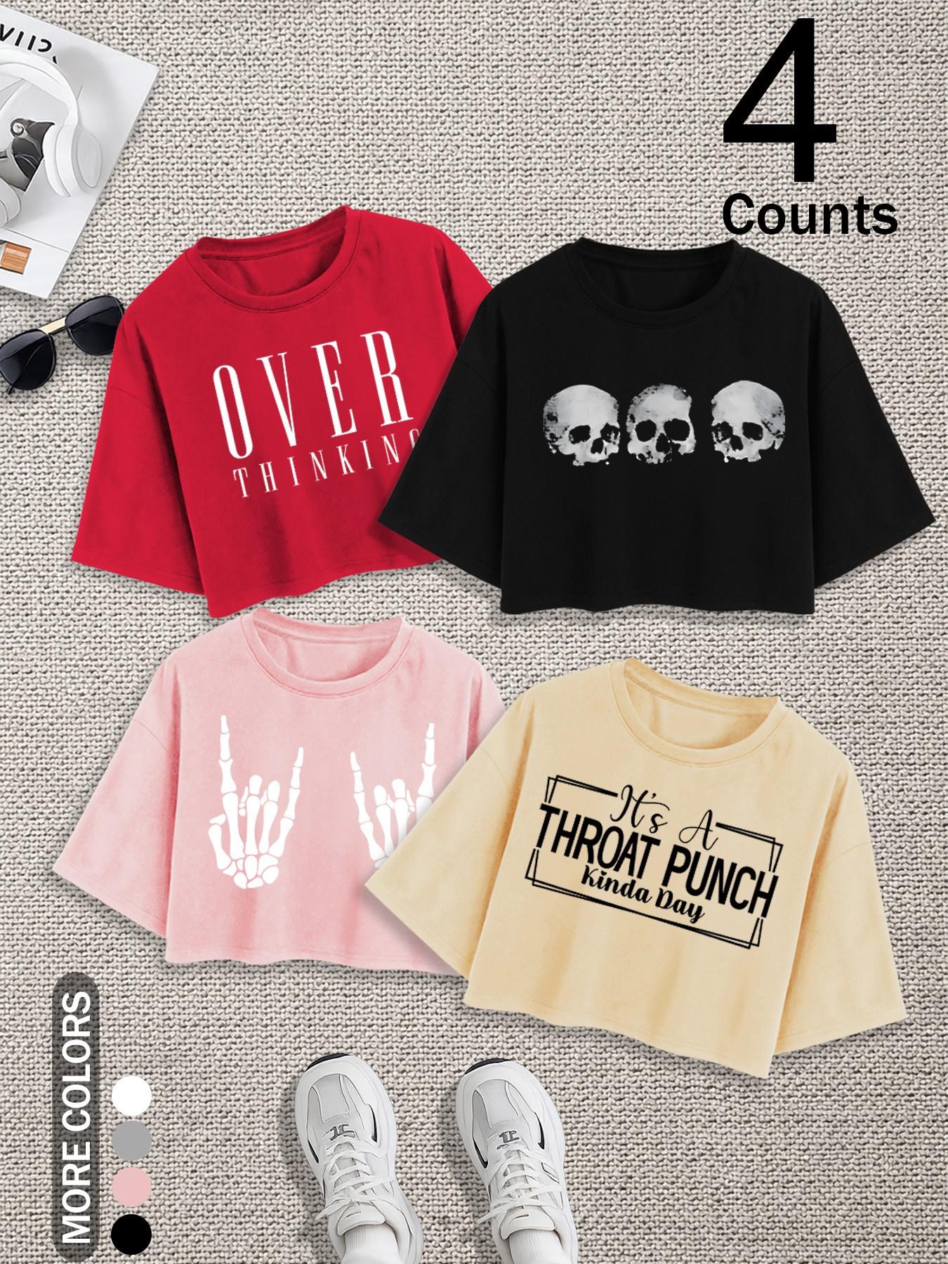 Women's Casual Loose Fit Short Sleeve Basic Minimalist Top Set, Soft Comfortable Fabric, Perfect for Outdoor Shopping & Summer Wear