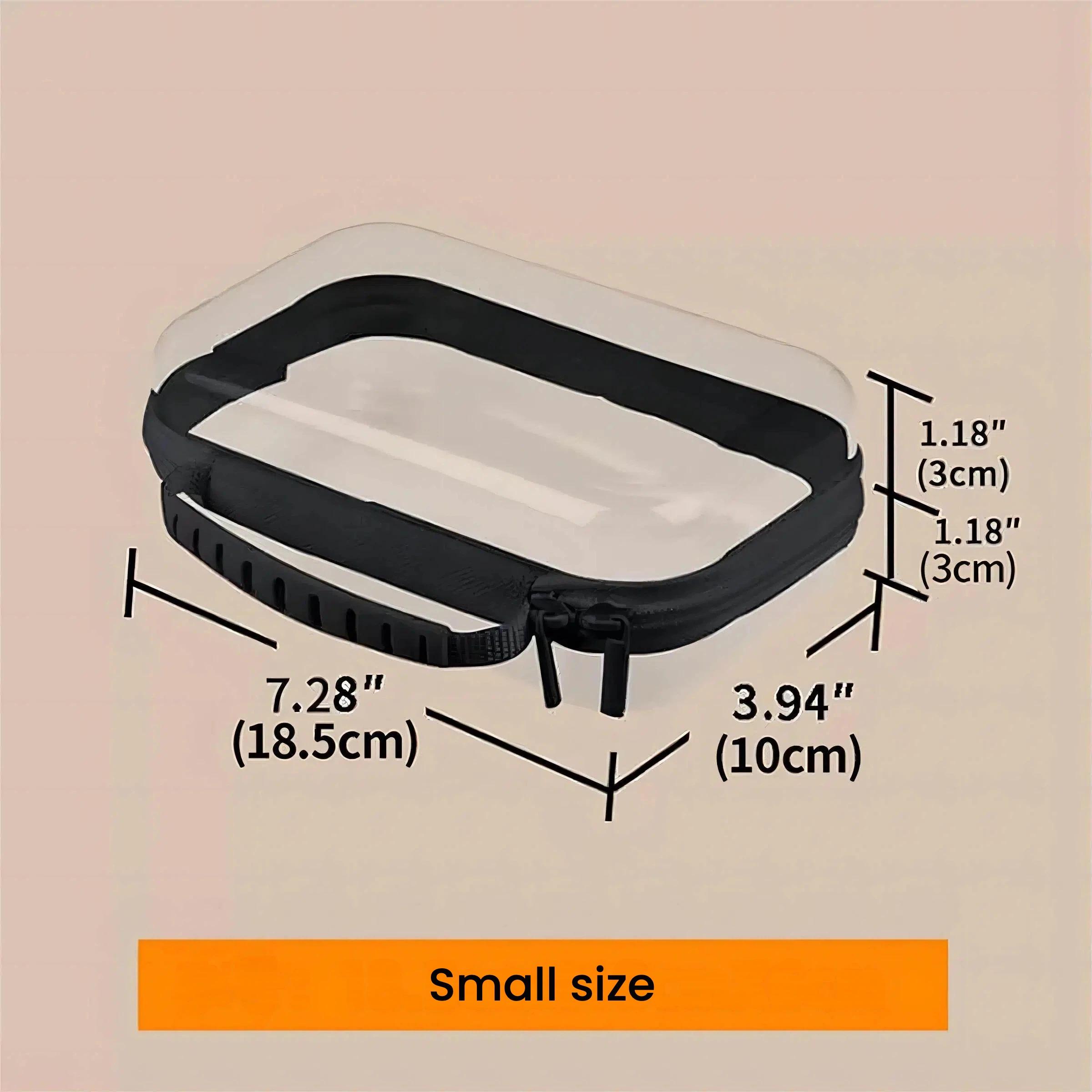 Clear Hard Shell Zipper Storage Box Set, 1/2/3 Counts/Set Large Capacity, Portable Storage Organizer, Home Organizer Storage, for Skincare, Makeup Clothes, Multiple colors available