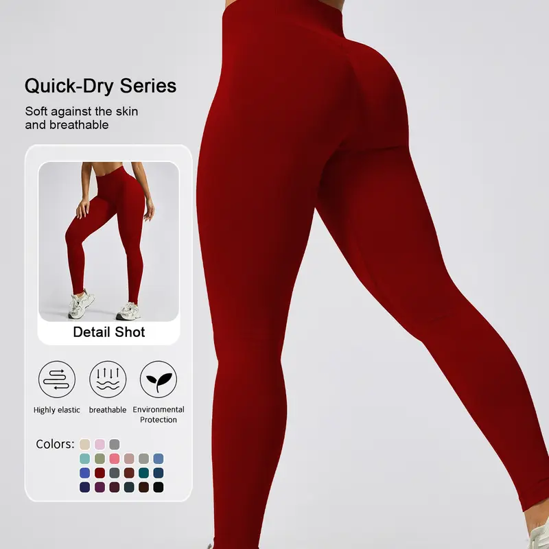 Women's High-Waisted Seamless Stretch Yoga Pants, Soft and Comfortable Sport Trousers for Gym Training, Running, Cycling and Climbing, Gym Fitness Sportswear, Gym Sportswear Bottoms, Stretchy Workout Bottoms, Female Gym Clothes