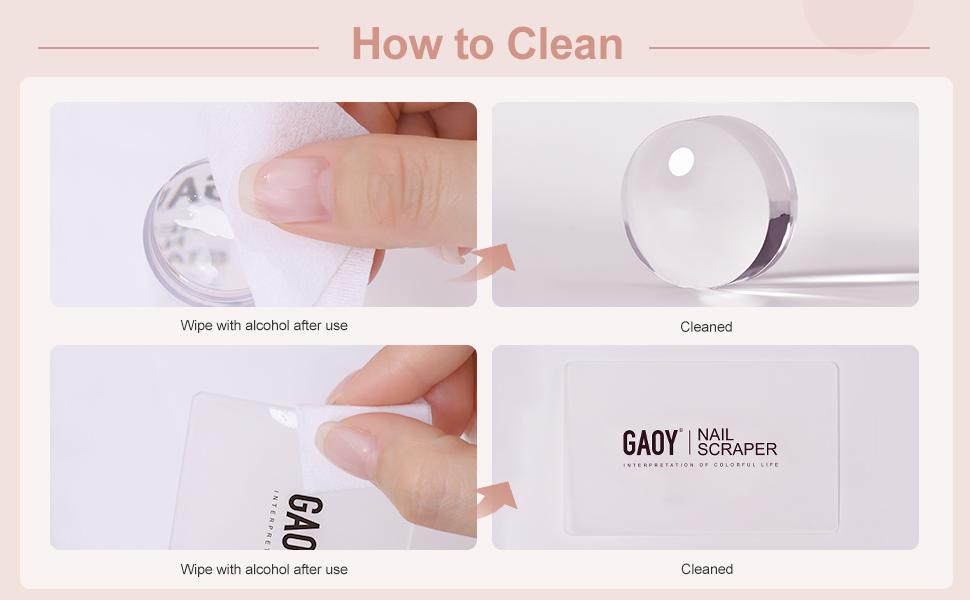 GAOY French Manicure Kit, Nail Stamper, and 2Pcs Gel Nail Polish Include Nude Jelly Pink White Colors for French Tip, UV Light Cure