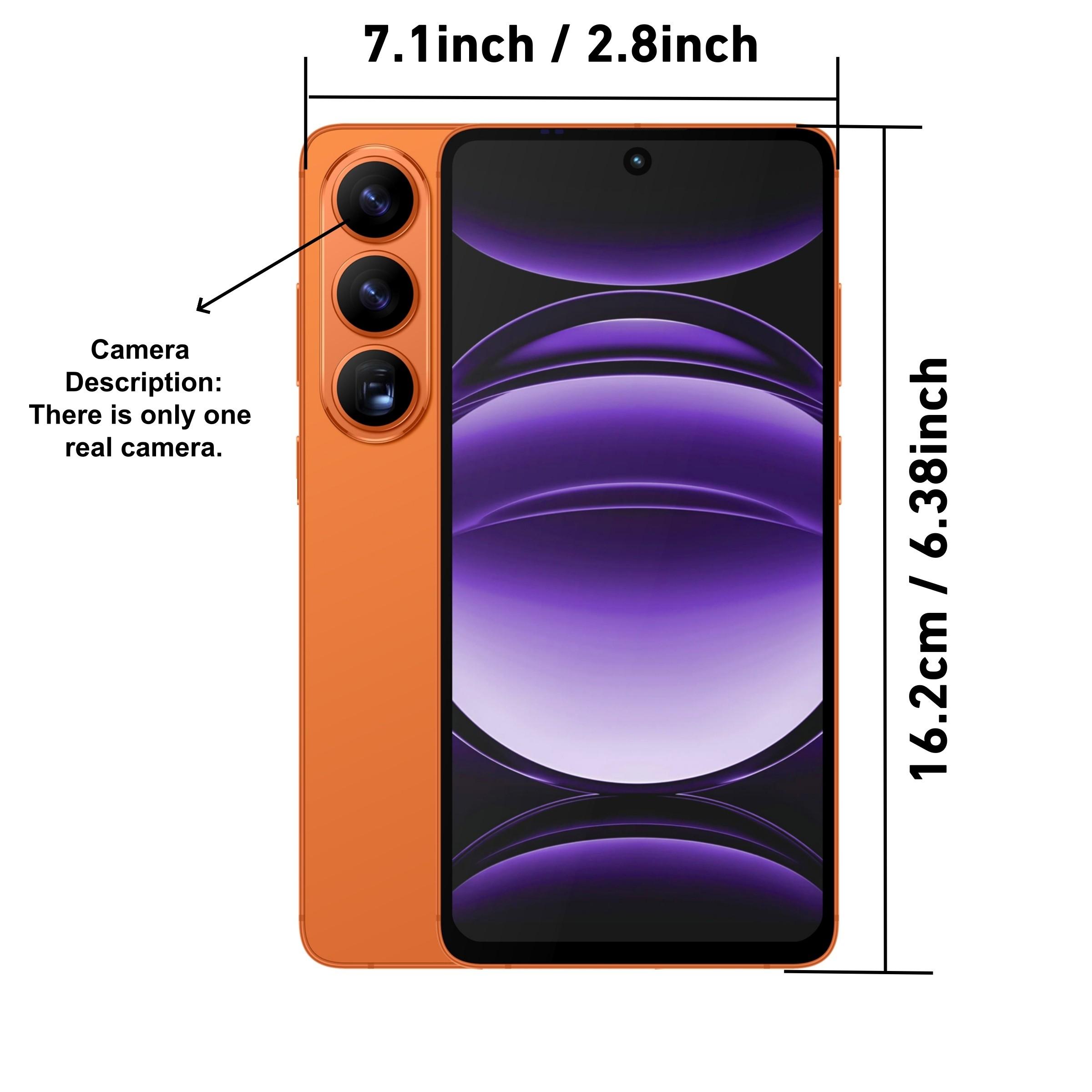 Fuffi Smartphone 6.8 Inches, Face Recognition & Fingerprint Unlock, 4+32GB Memory, Dual Sim 4g, 4100mah Battery, Android 12, GPS Navigation