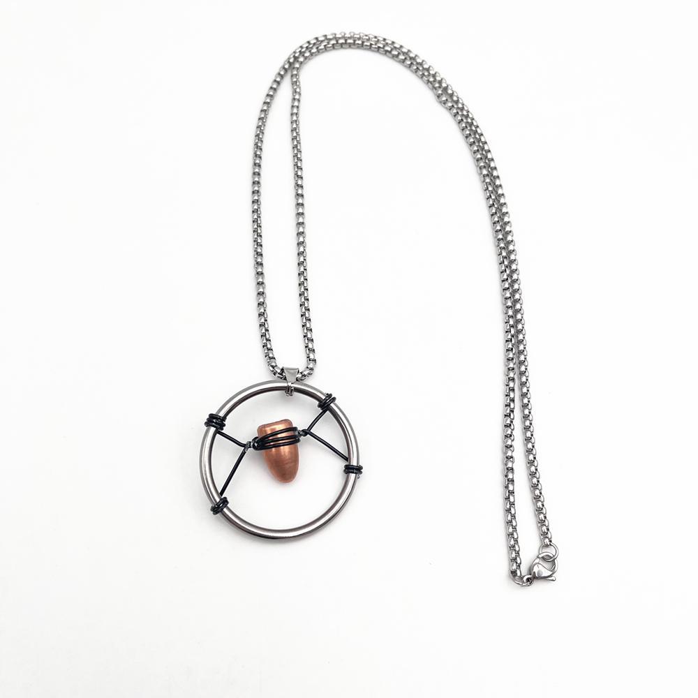 Game Punk V Vincent Valerie Cosplay Necklace Unisex Cyberpunk Metal Retro Bullet Pendant Carnival Party Jewelry Accessories Gift
