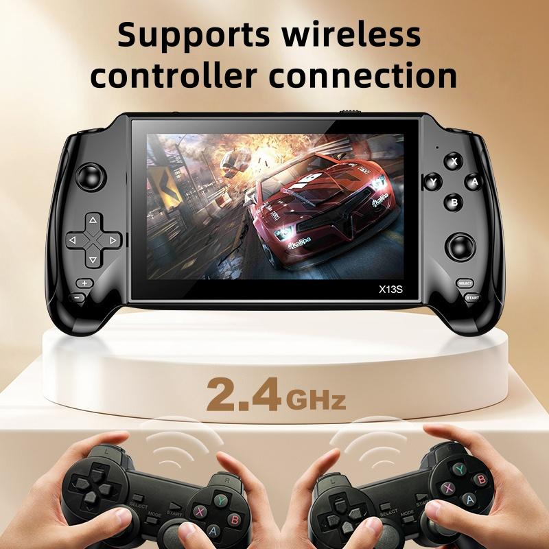 Portable Retro Game Console, 5.5-Inch Large Screen, 10 Emulator Support, Ultra HD Graphics Handheld Game Console, Ideal Gift for Birthdays, Father’s Day & Christmas