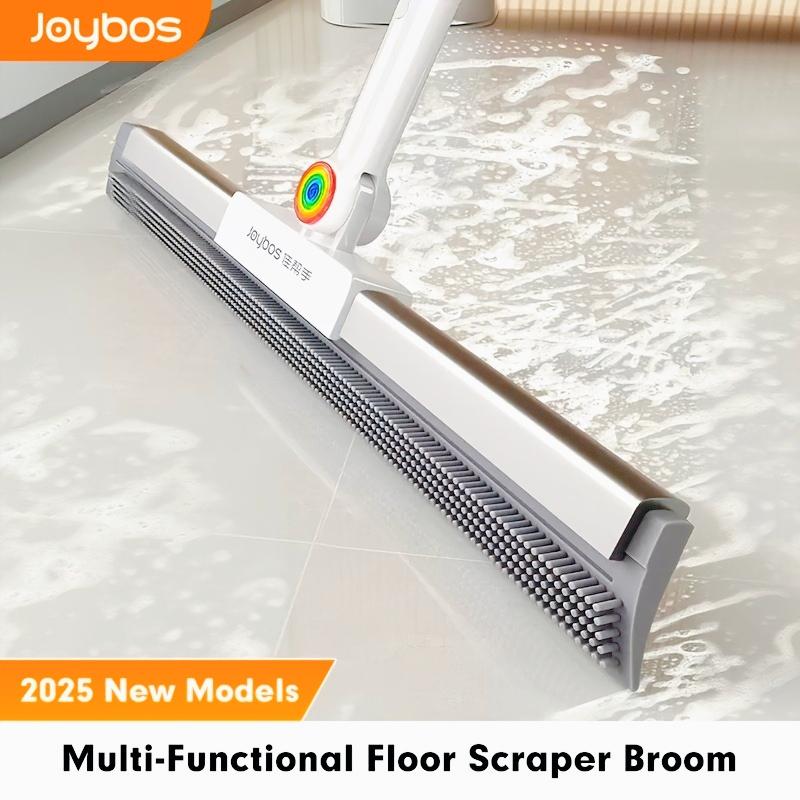Heavy Duty Floor Broom Pet Hair Remover with Non Stick Brush Extended Design for Hardwood Tile Carpet Glass Perfect for Bathroom Kitchen Living Room Ergonomic Handle