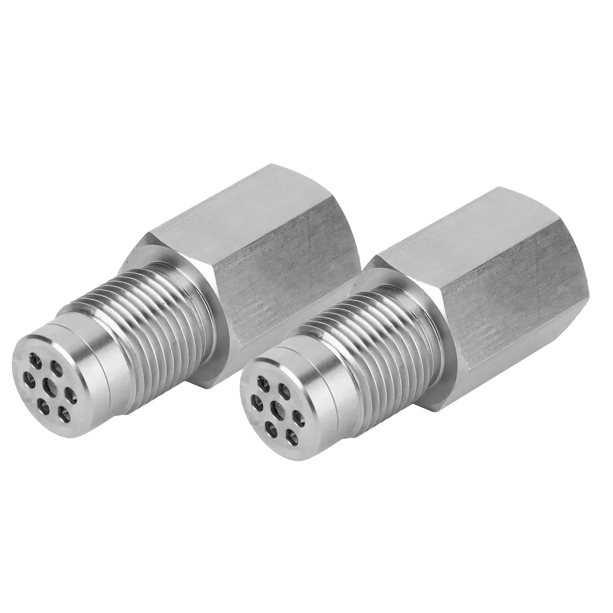 2-Pack M18x1.5 Sensor Adapter - Universal Fit Modification Parts for Most Gasoline Cars, Heavy Duty Stainless Steel Fittings