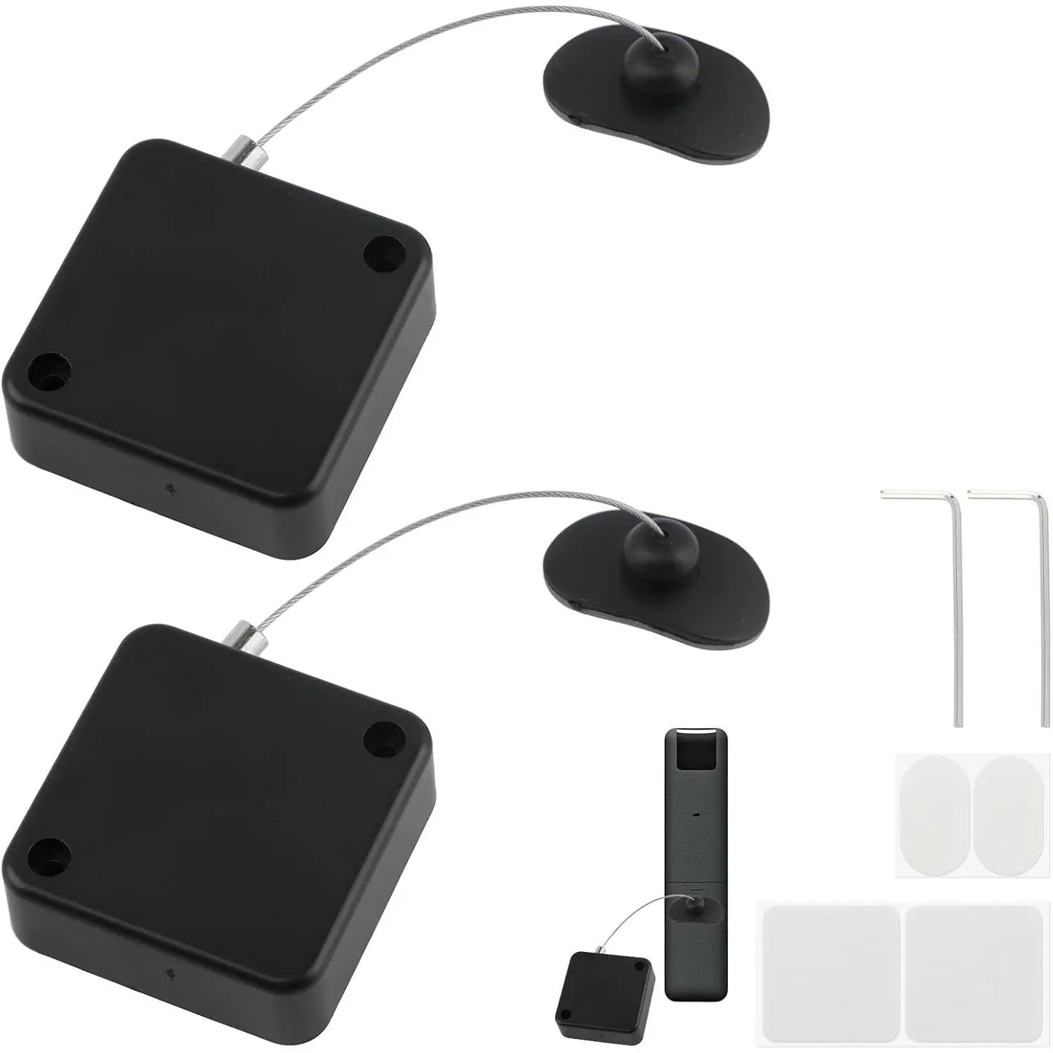 2 count Retractable Remote Control Tether Locks,   Lanyard Lock with 6.56ft Adjustable Leash Length Clasp for TV Remote Control,Tablets Showroom,Gaming Controller
