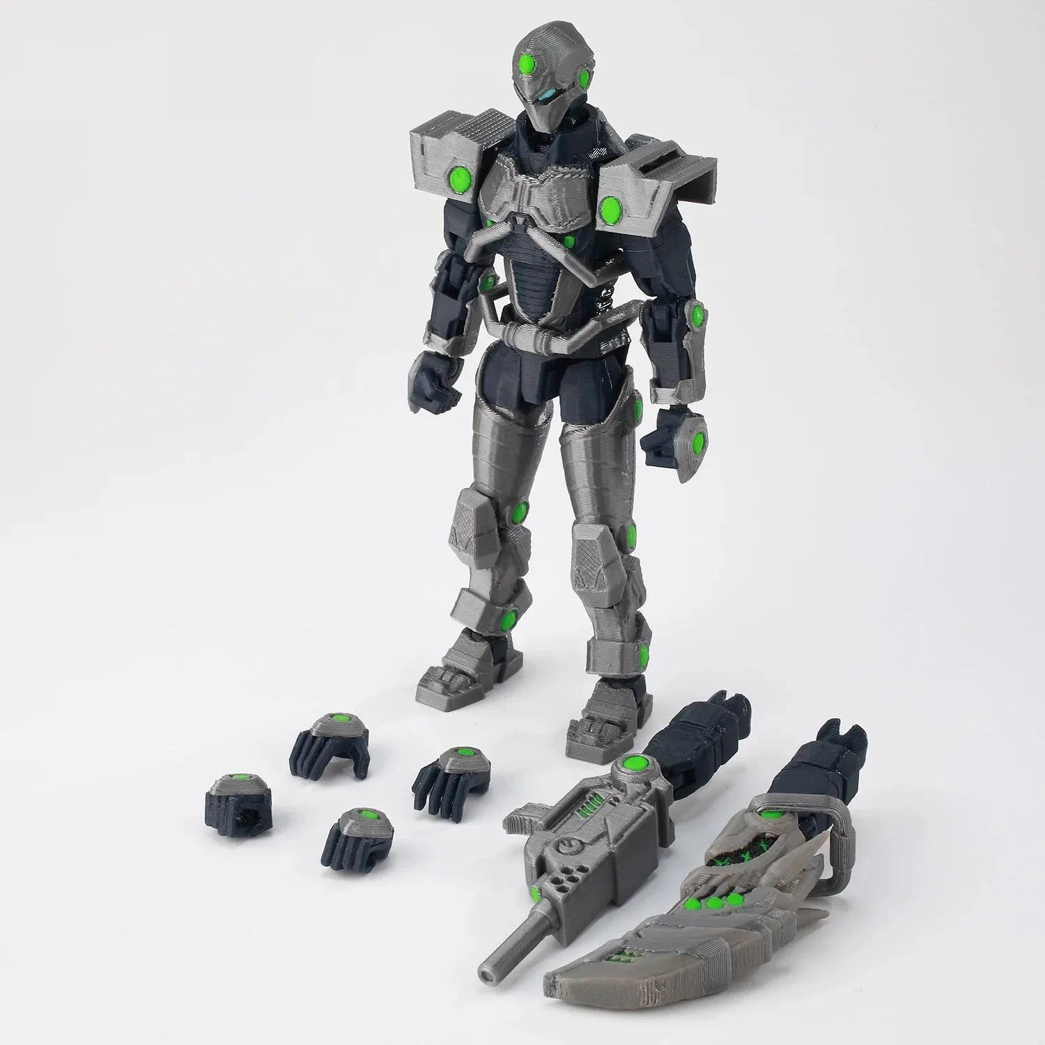 3D Printed Lucky13 Invincibles Tech Jacker Movable Soldier Multijoint Movable T13 Figurines Assembly Mecha Toy Holiday Gift