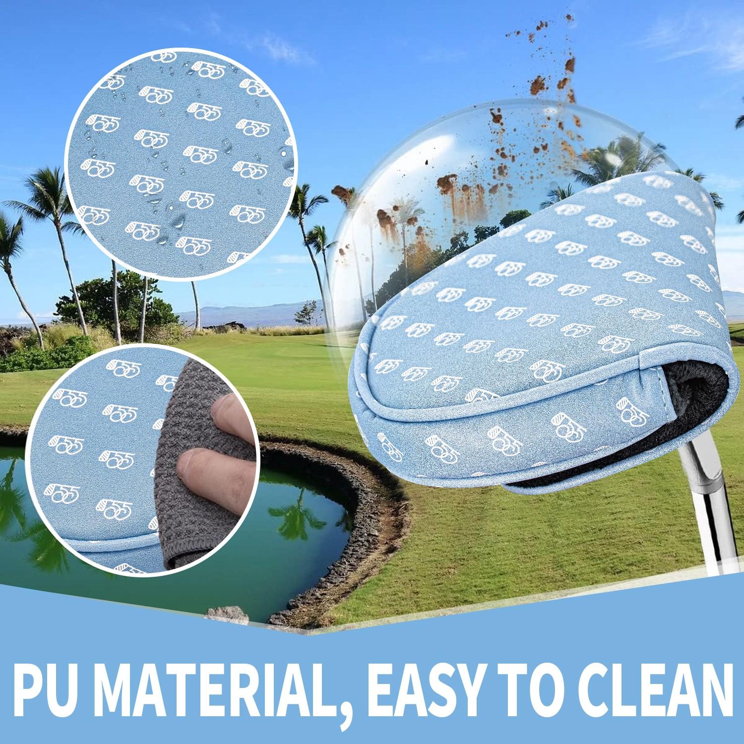 Df3 Putter Golf Putter Head Cover, Printed Style with PU Material & Cushioning, Magnetic Closure, Scratch Resistant Design, Fits Putter Accs, Golf Accessories