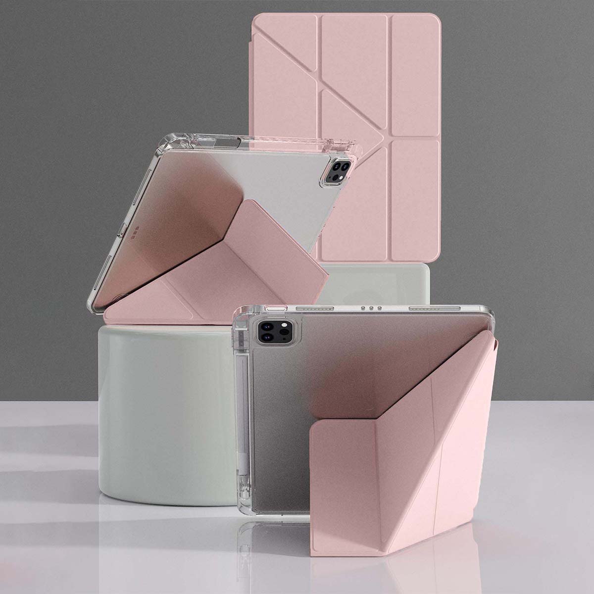 1pc Transparent Borders Acrylic Y-Fold Flat Stand Protective Case for iPad 11(A16 2025) Multi-Angle Kickstand With Pencil Slot, Scratch & Bend Resistance Acrylic Back Cover,for iPad Air 11-inch (M3) 2025Magnetic Auto Sleep/Wake, Simplistic/Casual/Classic