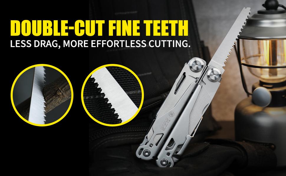 Xhandle MT-01 19-in-1 Multitool with Folding Pliers 440A Scissors Saw Screwdrivers Ruler Openers & Outdoor Camping Tool Compact Lightweight EDC