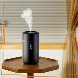 Portable Cool Mist Humidifier, 1 Count USB Powered Quiet Operation Noiseless Humidifier, Household Appliances for Home & Office Air Freshening, Humidifier Atmosphere Light, Silent Spray Humidifier, USB Humidifier Machine