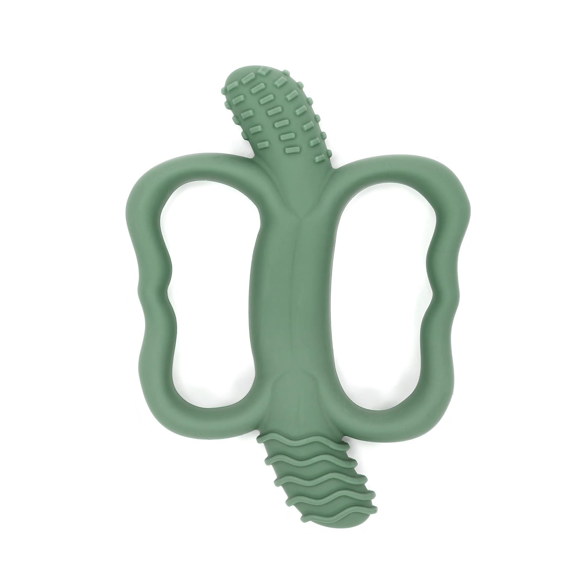 Baby teething toys, two-end textured banana-shaped massage teether with easy-to-grip handles, food-grade silicone, suitable for babies over 3 months old, girls and boys, Christmas and Halloween gifts