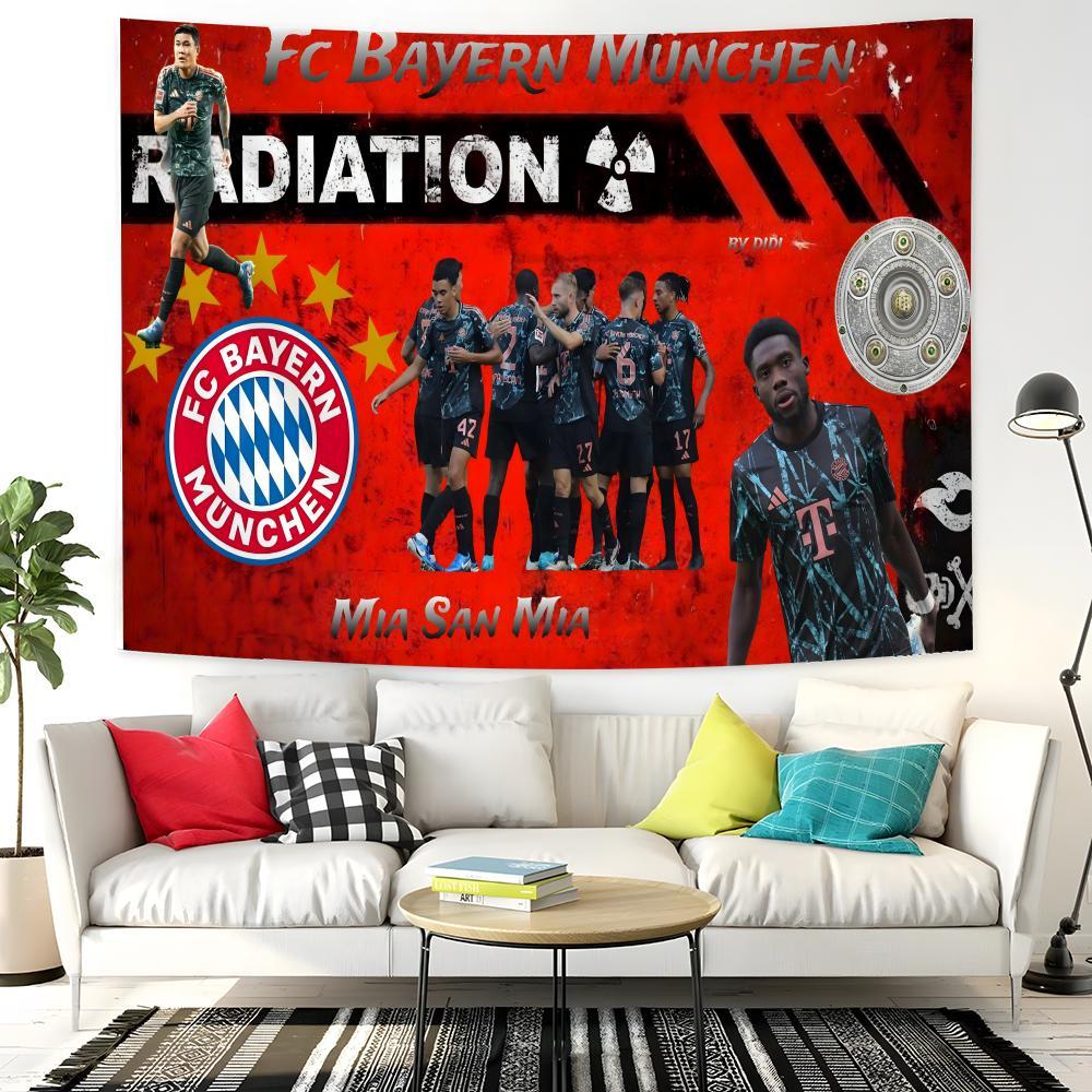 German Bundesliga FC B-Bayern München star Tapestry Background Hanging Cloth Bedroom Room Decor Aesthetic Tapestry Wall Party