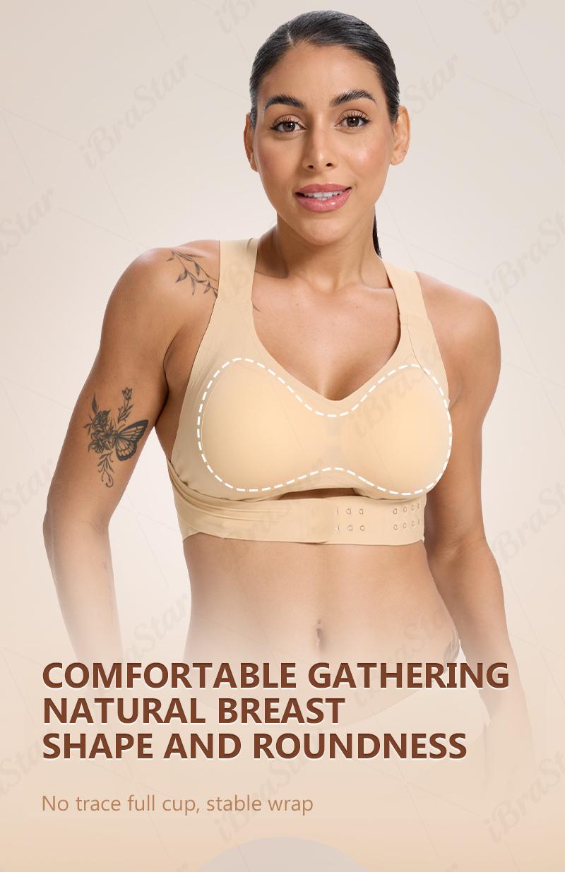 【Postural correction】Gym Clothes,Soft Breathable Non-removable Moulded Cups Bra for Women,Yoga Gym Activewear,Yoga Wear Fitness,Sportswear, Workout Bras for Daily Wear, Fitness Training Clothes Beige Wireless Full Coverage Bra clothes