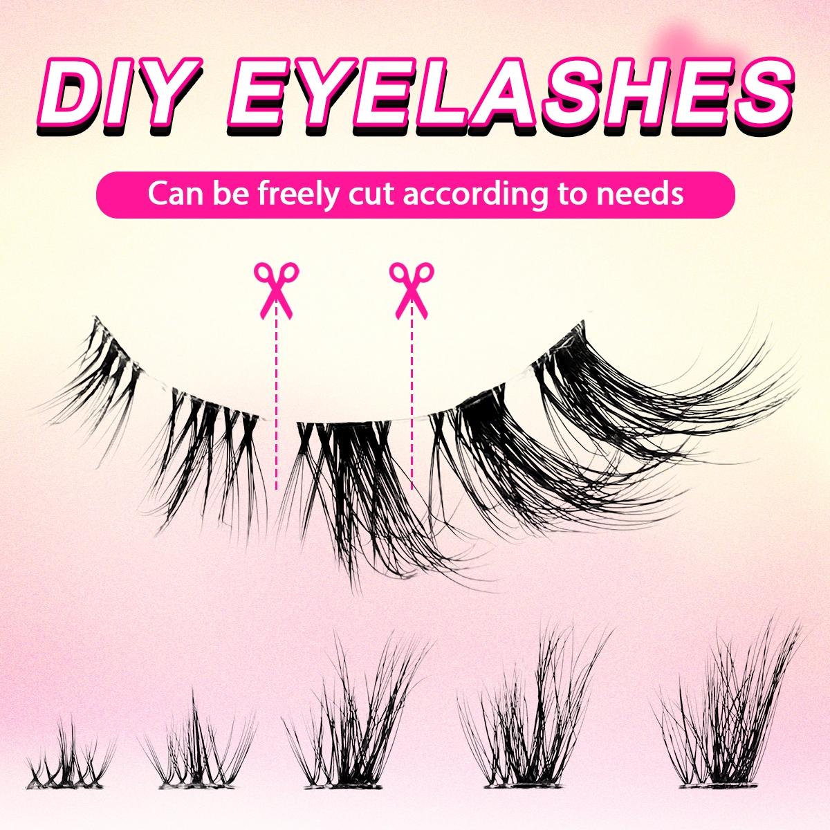 7 Pairs Transparent Stem, Long Tail Fluffy Curly Comfortable Cosplay Cat Eye Lashes, Dense and Versatile Makeup Accessories, Longer Looking Eyelashes
