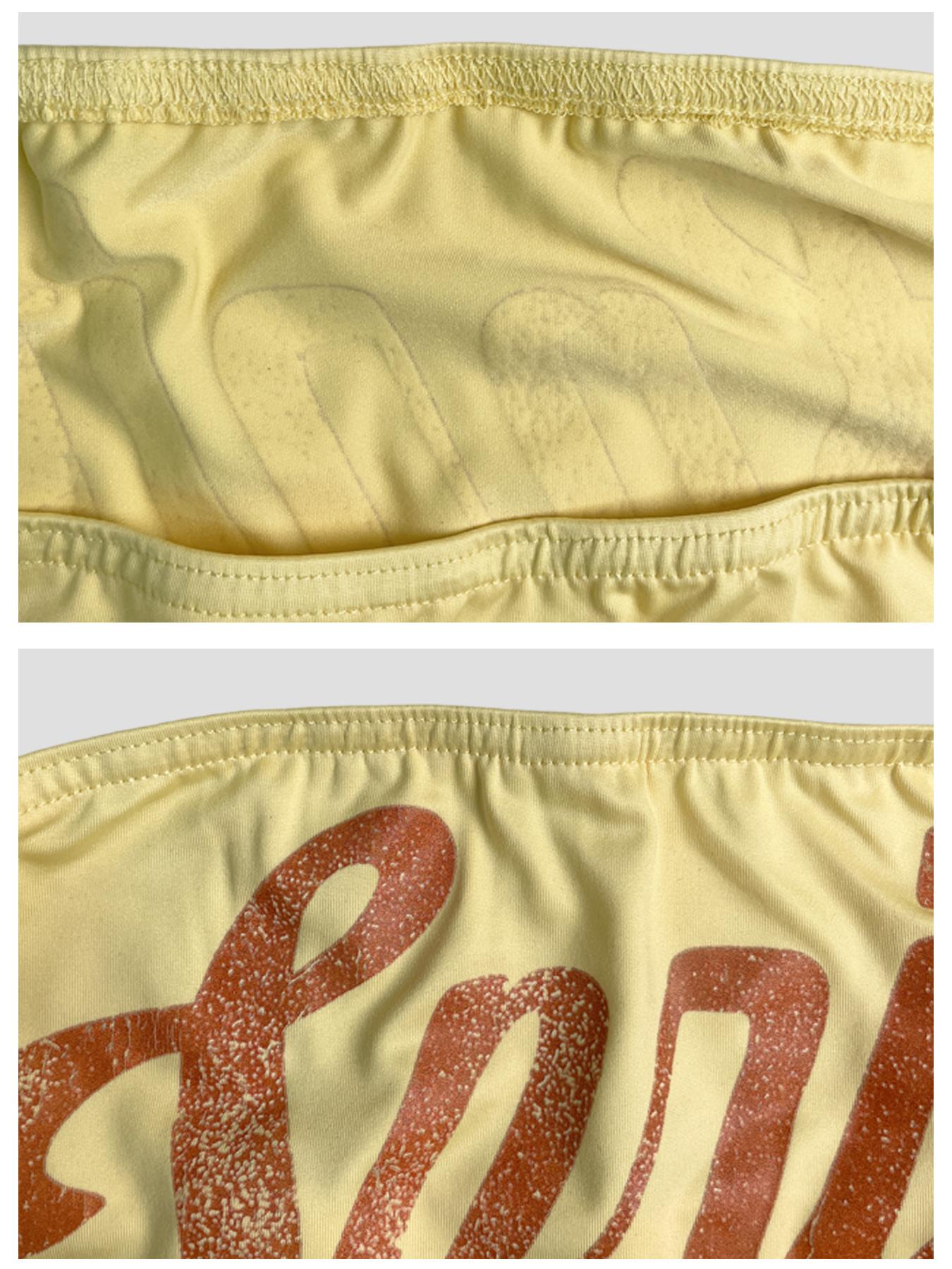 1 Piece Women's Spritz Orange Print Strapless Tube Top - Retro Y2K Crop Bandeau Top for Vacation & Music Festivals | Trendy Baddie Aesthetic