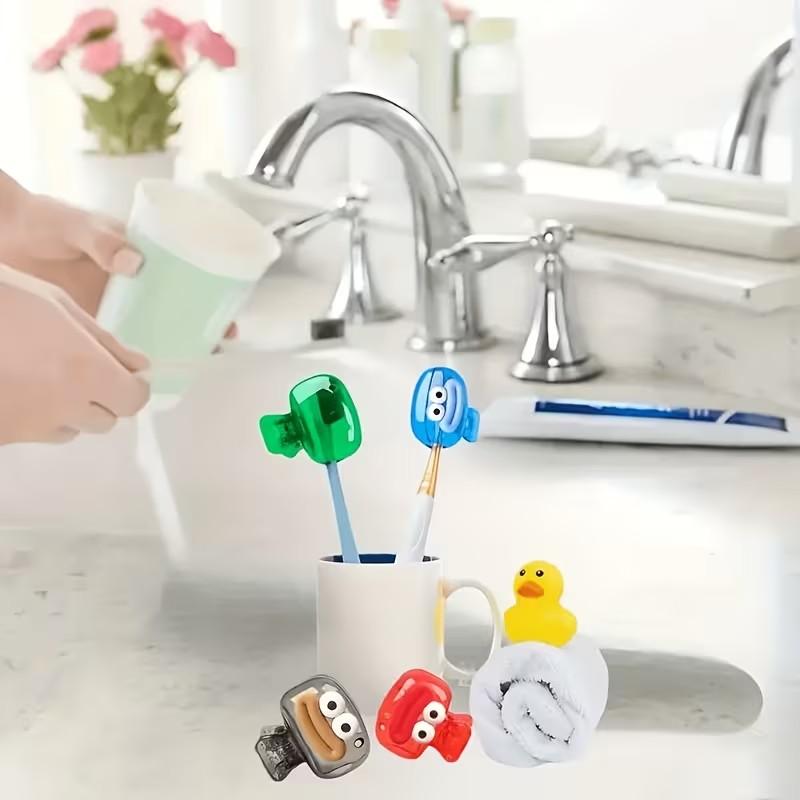 Home Toothbrush Head Storage Box, Portable Travel Toothbrush Protector Case with Drainage Hole Stand, Essential Bathroom Accessory