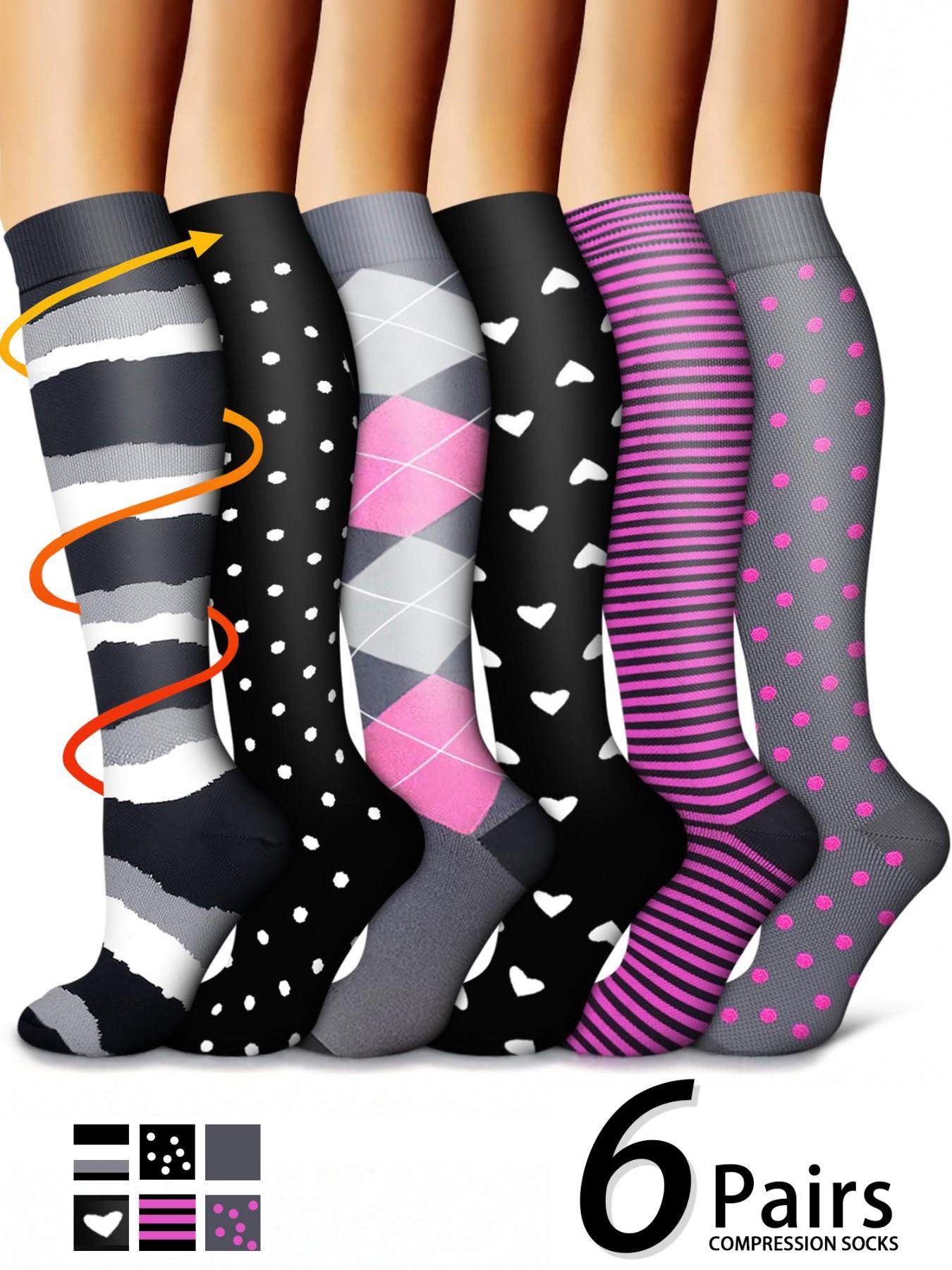 Unisex's Socks, Sports Socks for Circulation, Running, Nurses, Pregnant Women, Sports Socks for Men & Women