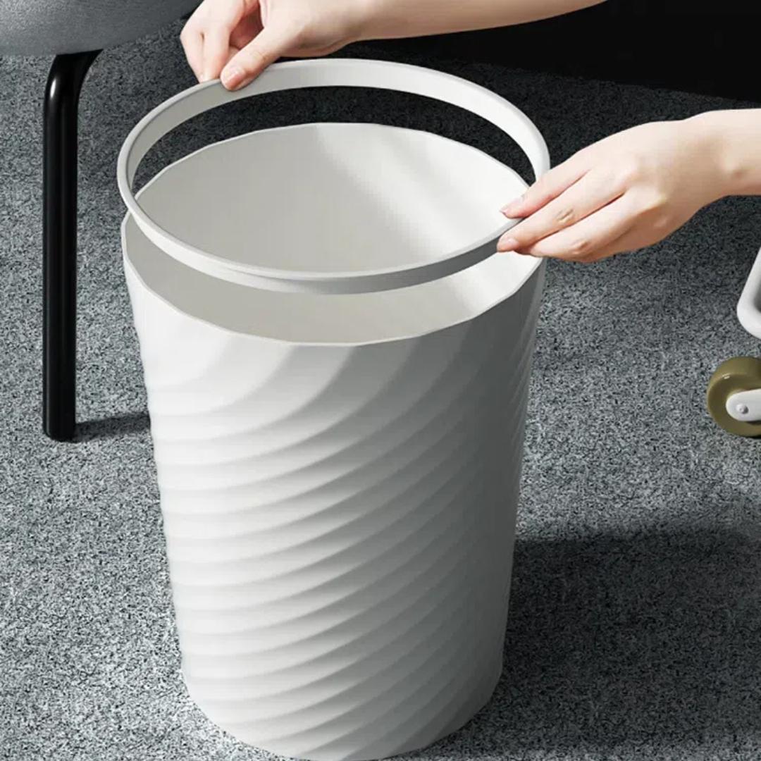 Plastic Small Smooth Home Trash Can Basket Bin, Ideal for Bathroom Laundry Room Kitchen Office Room Dormitory Garbage Container