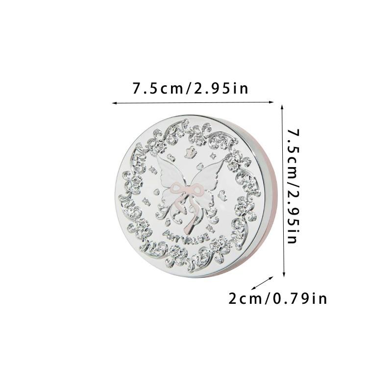 Butterfly Embossed Cushion Bb Cream, Natural Fit, Long-Lasting Concealer, Suitable for All Skin Types, Includes Mirror and Powder Puff