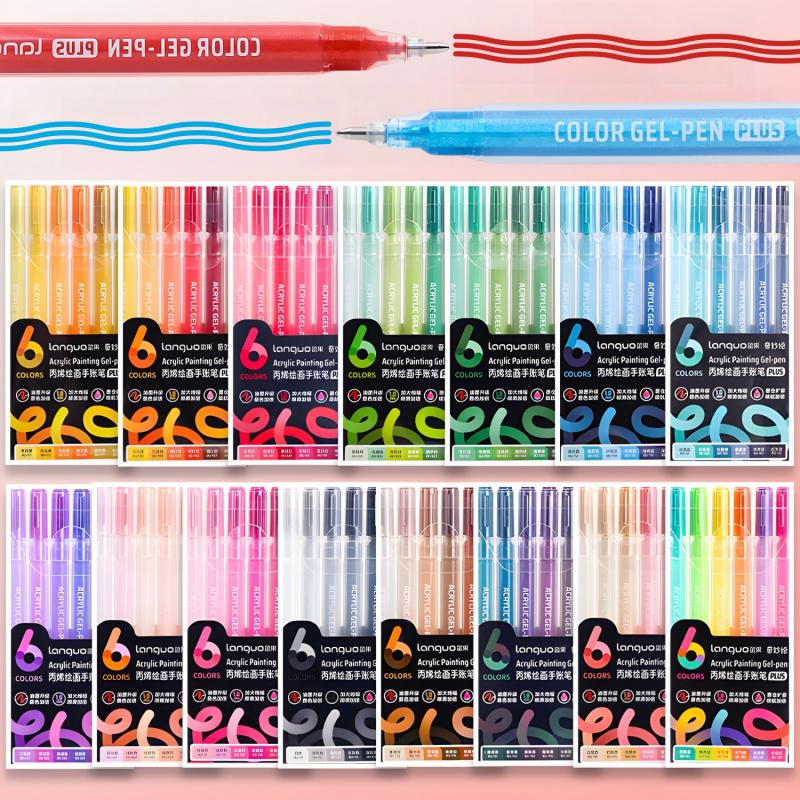 Colored Gel Pen (12pcs/set), 1mm Needle Tip Gel Pen, Large Capacity Ink Pens, Art Supplies for Diary, Card, DIY, Coloring, Doodling, Scrapbooking Supplies, Colorful Precision Pens, Acrylic Painting Pen