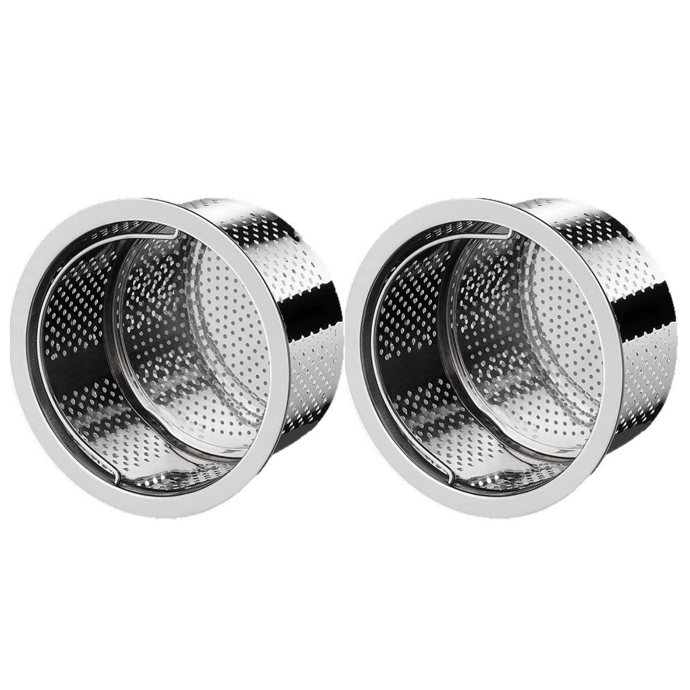 2pcs Kitchen Sink Strainer, Reusable Stainless Steel Filter, Drain Cage Hanger, Drain Plug, Drain Basket, Drain Pipe Fittings