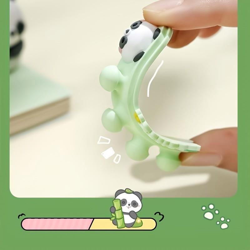 Panda Pattern Cable Organizer Set, Non-Tracking Desktop Wire Management, No Drilling Cord Fixator, Data Line Wrap Station, Bedroom Living Room Desk