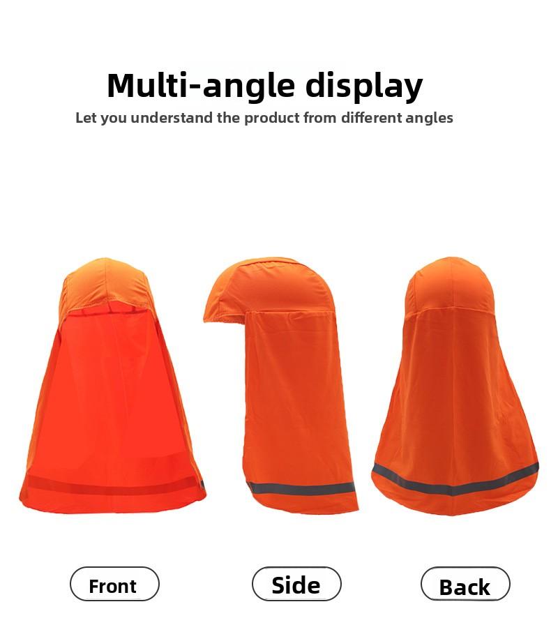 Adjustable Foldable Outdoor Quick-Dry Reflective Mesh Visor Sports & Outdoor Hat - Breathable Mesh Vent, Sunshade Shawl, Long Tail Neck Design for Summer Cycling, High-Temperature Use, Mesh Visor Sports & Outdoor Hats, Sun Protection