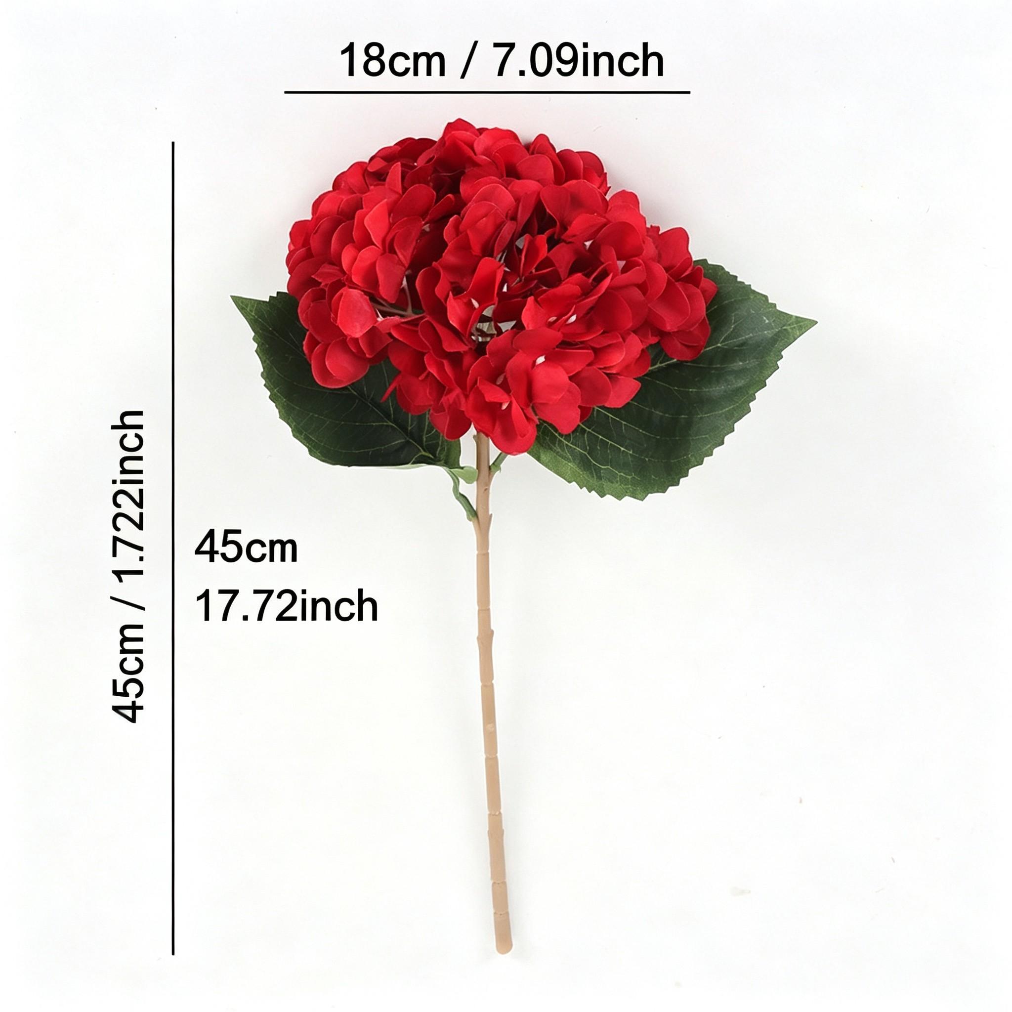 4 Pcs Leafy Artificial Hydrangeas, DIY Home Decor, Hotel Wedding Centerpieces, Low Maintenance, Evergreen All Year Round