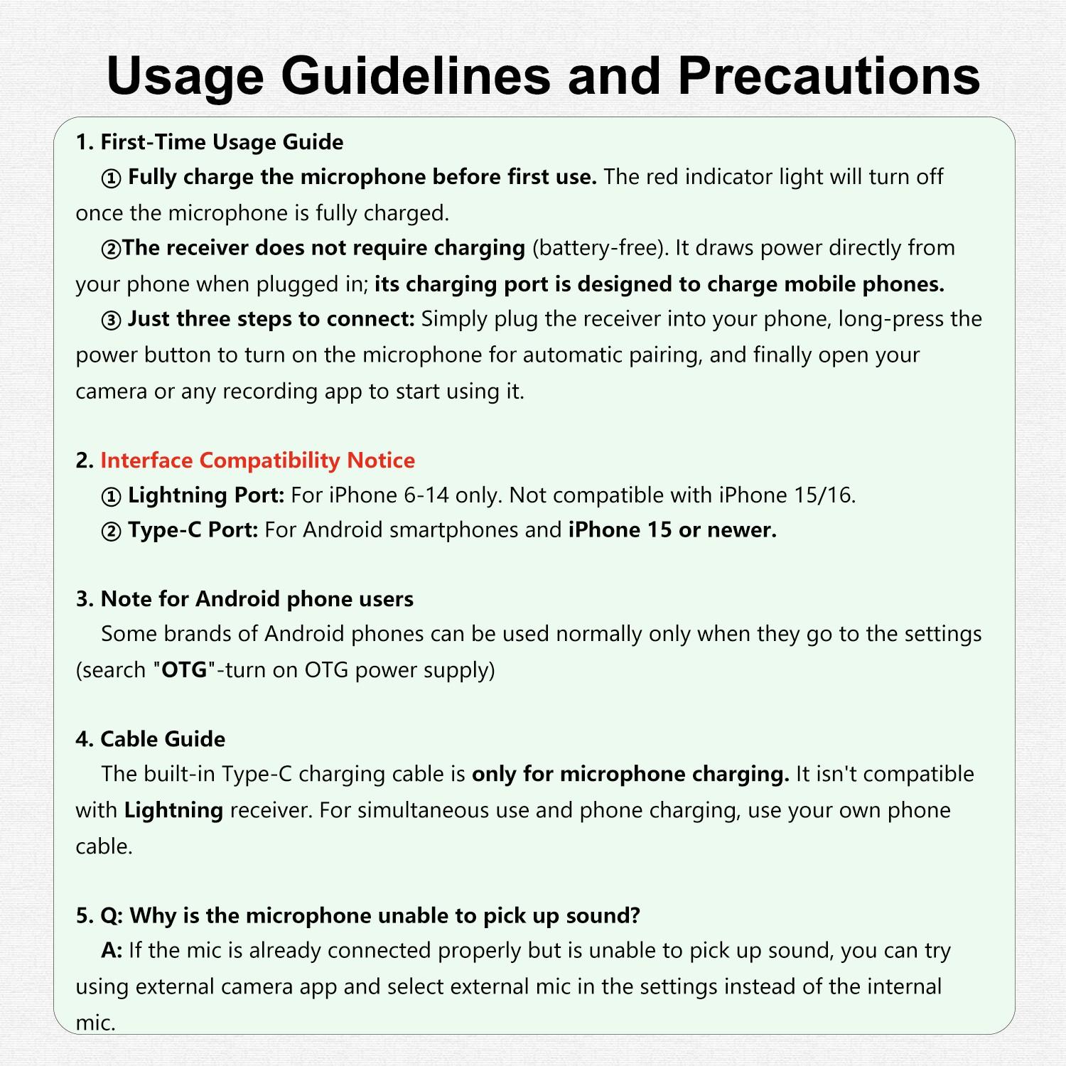 Wireless Lapel Microphone with Noise Reduction, Plug-and-Play Phone Mic for iPhone and Android, Professional Recording Mic for Live Streaming, Shorts Videos, Vlog, Interview, Online Classes, Lavalier Mic, Clip on Mic