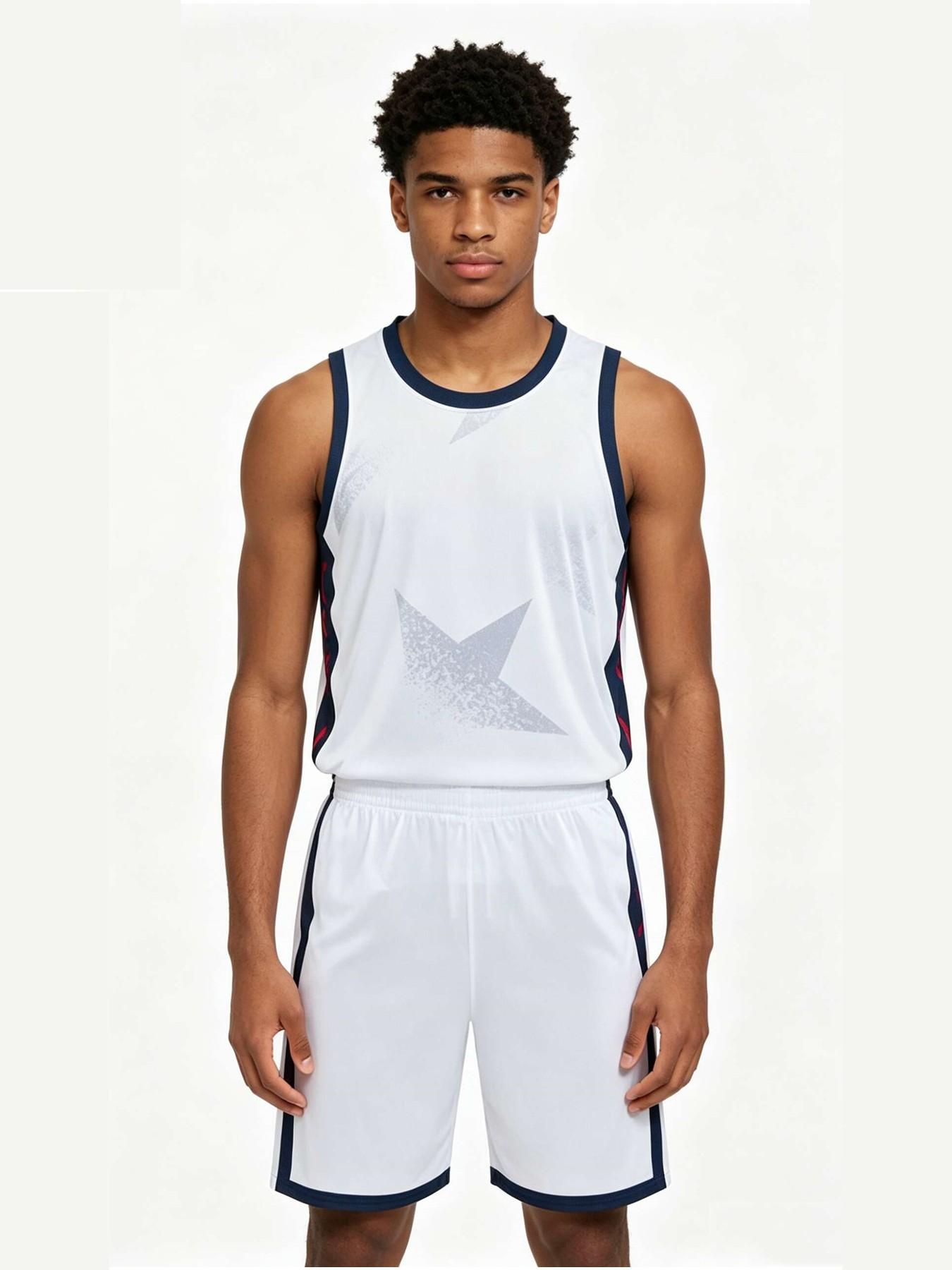26/27 New Season Basketball Set, American Style Men's Adult Basketball, Loose-Fit Breathable Casual Training Gear