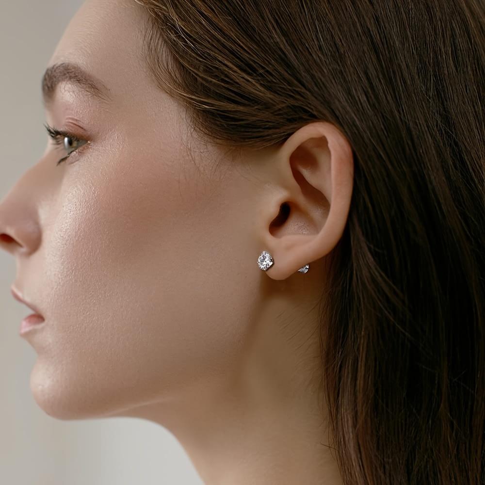 GEMSME Hypoallergenic 5 Pairs 316L Stainless Steel Screw Flat Back Earrings Cubic Zirconia Stud Earrings Titanium Earrings for Women Men E-TG3-7 GEMSME Hypoallergenic 5 Pairs 316L Stainless Steel Screw Flat Back Earrings Cubic Zirconia Stud Earrings Titanium Earrings for Women Men E-TG3-7