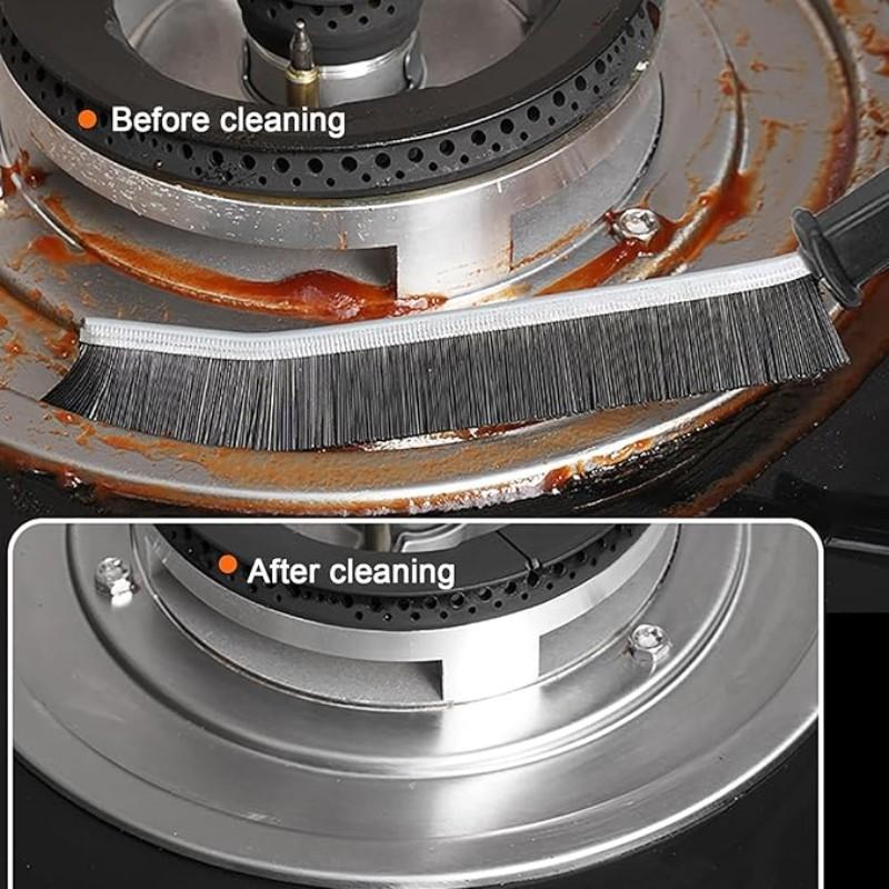 3-Piece Multi-Functional Gap Cleaning Brush Set, Effective Bathroom & Kitchen Cleaner, Compact Brushes for Sinks, Bathtubs, Toilets