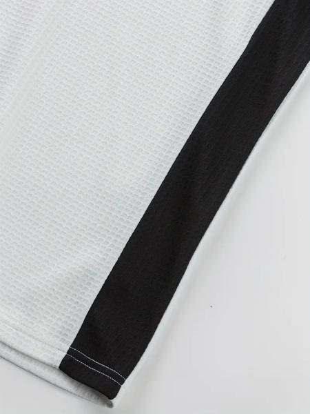 Men's Patchwork Henry Shirt, Casual Long Sleeve, Elastic Polyester Fabric, Button Details, Perfect for Outdoor Activities & Leisure Wear Men's Patchwork Henry Shirt, Casual Long Sleeve, Elastic Polyester Fabric, Button Details, Perfect for Outdoor Activities & Leisure Wear