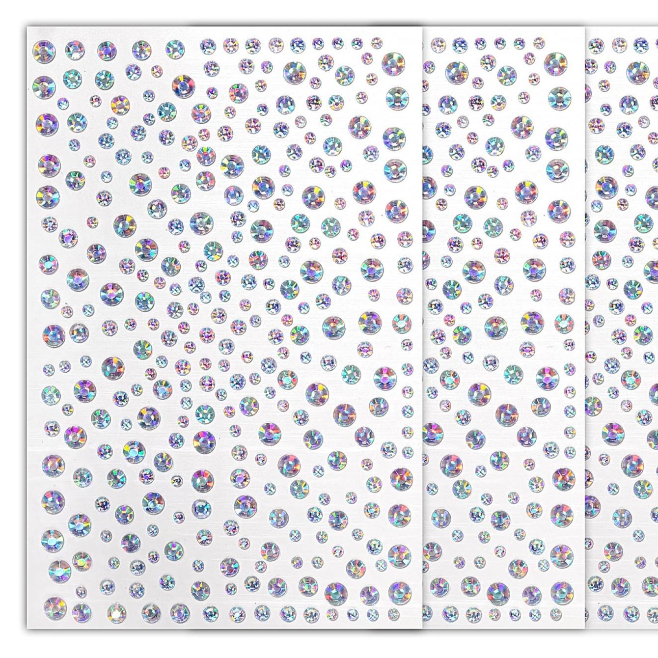 Large Beads 3D Radiant Starry Sky Rhinestone Face Jewelry Stickers, Glitter Tattoos, DIY Music Festival Party Makeup Decoration For Hair, Eyes, Face & Body, Gift Set