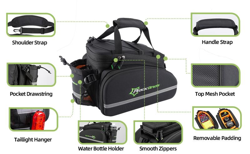 ROCKBROS Bike Panniers for Bicycle Trunk Bag 17L-45L bag Waterproof