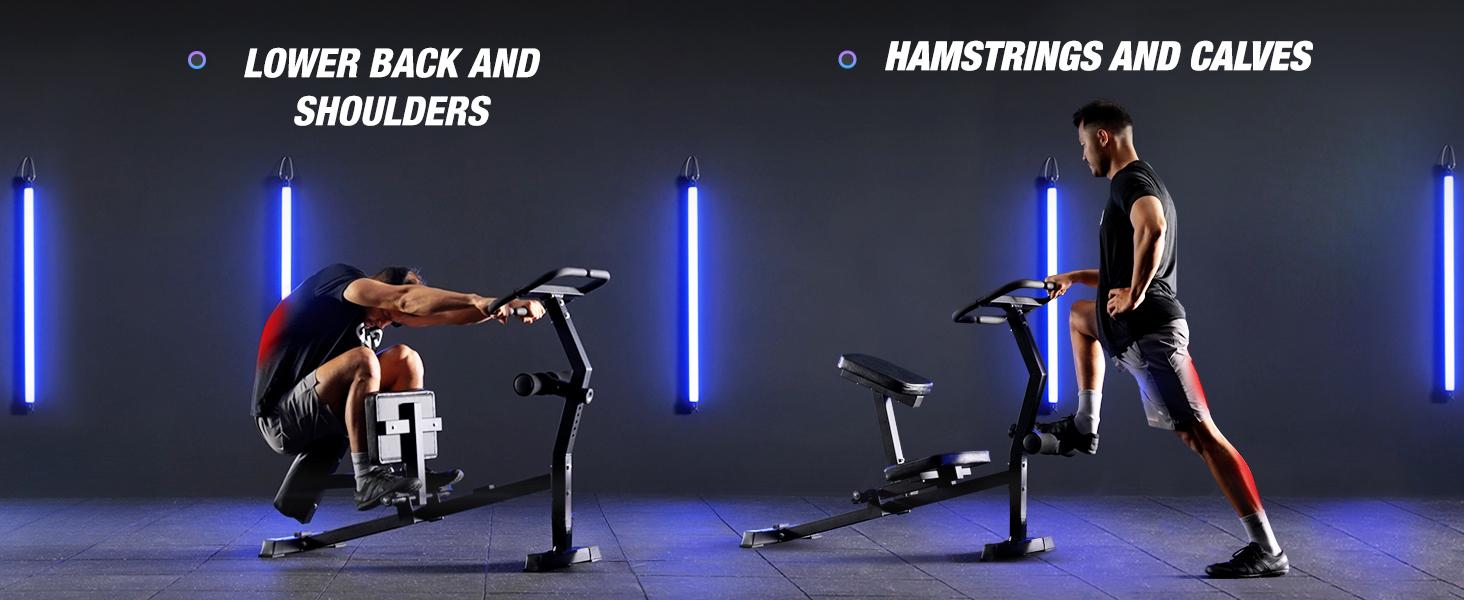 Stretch Machine, Full Body Stretching Equipment with Leg & Lower Back Stretcher, Back Pain Relief, Home Gym Flexibility & Mobility Fitness