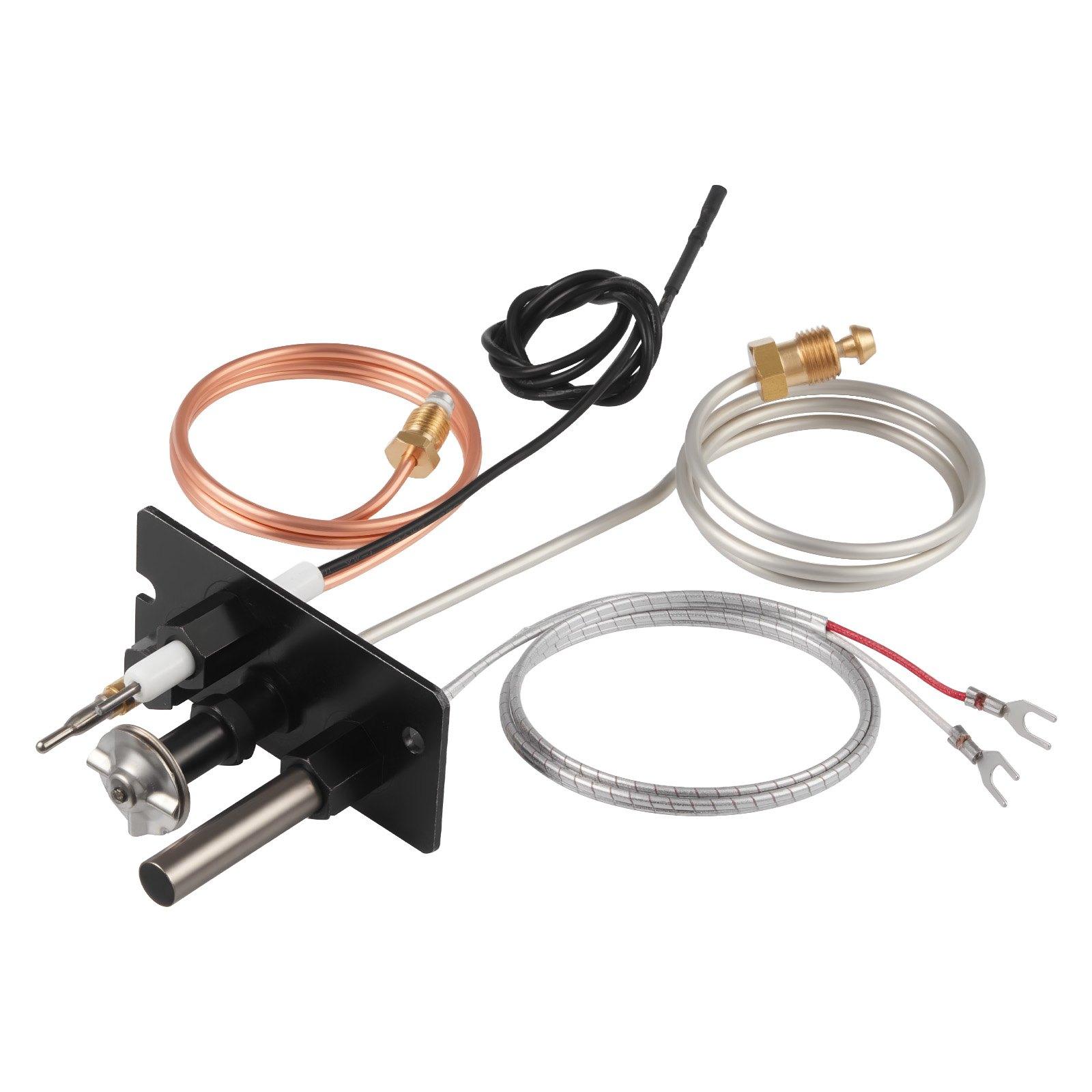 fathersdaygift VEVOR Gas Pilot Assembly, OE 69L17, 69L1701, 904405, J4117, 108084-02 Fireplace Gas Pilot Assembly Kit, Natural Gas Ignition Replacement, Compatible with Lennox, Superior, Astria Models, Black
