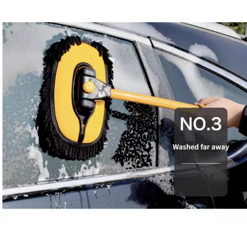 Snowy Neck Thickened Car Wash Brush Head - Adjustable Bendable Extension for Replacing Brush Heads - Expanded Furry Car Wash Brush Accessories