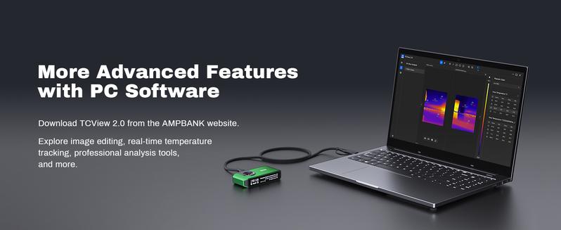 AMPBANK M256 Thermal Camera, 256x192 IR High Resolution Thermal Imaging Camera with 3D Analysis, 25Hz Refresh Rate, -4°F~842°F Temp Range