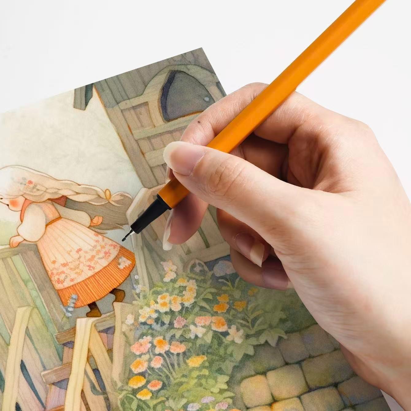 24-Pack Fine Line Markers, High-Quality Writing Tools, Ideal for Labeling and Drawing, Durable Office Supplies, Perfect for Professionals