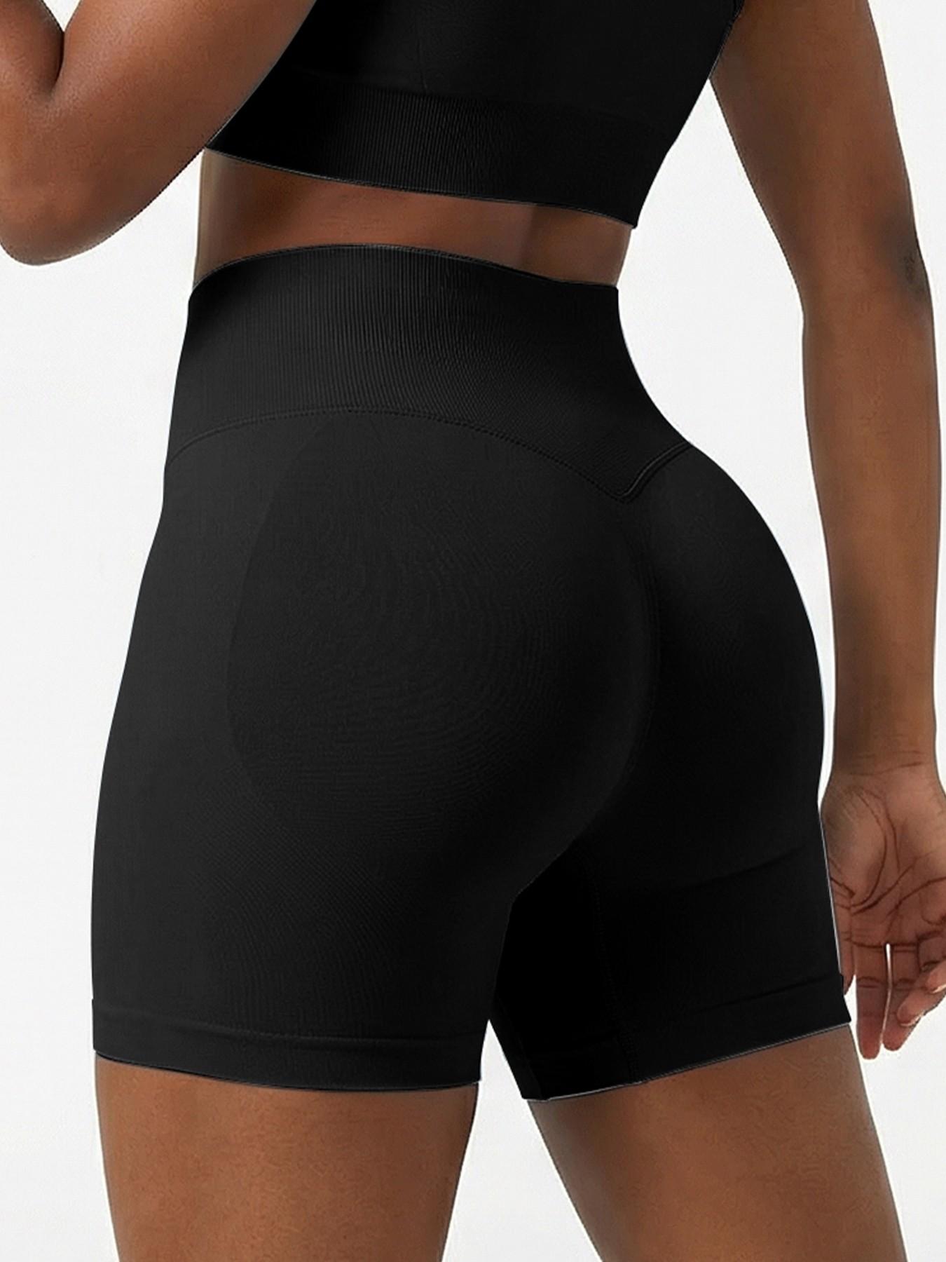 Women's Comfortable Seamless Shorts, Tummy Control Anti-Irritation Design, Casual Daily Sports Fitness Wear, All Seasons
